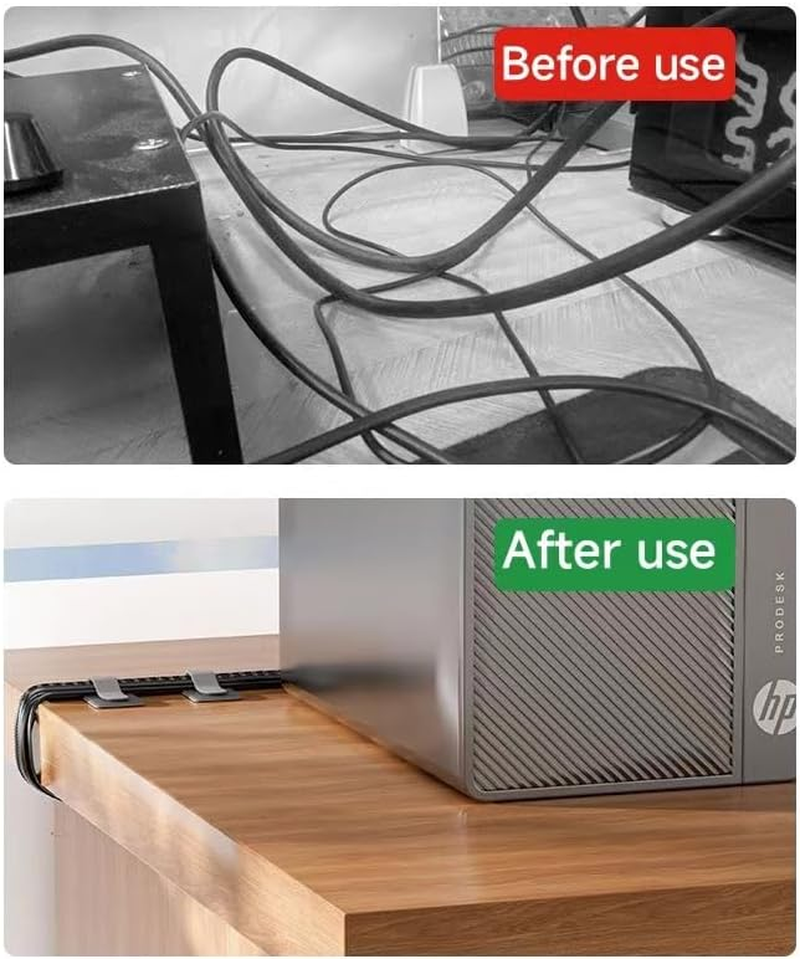 50-Pack Self-Adhesive Cable Ties, Reusable Fastening and Organizing Data Cables, Cable Management Ties, Suitable for Headphones, Mobile Phones, and Electronic Devices under the Table image number 4