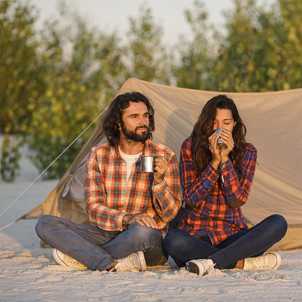 Stainless Steel Pot for Camping Folding Cookware Kit Frying Pan and Utensils for Barbecue and Picnic Cooking image number 3