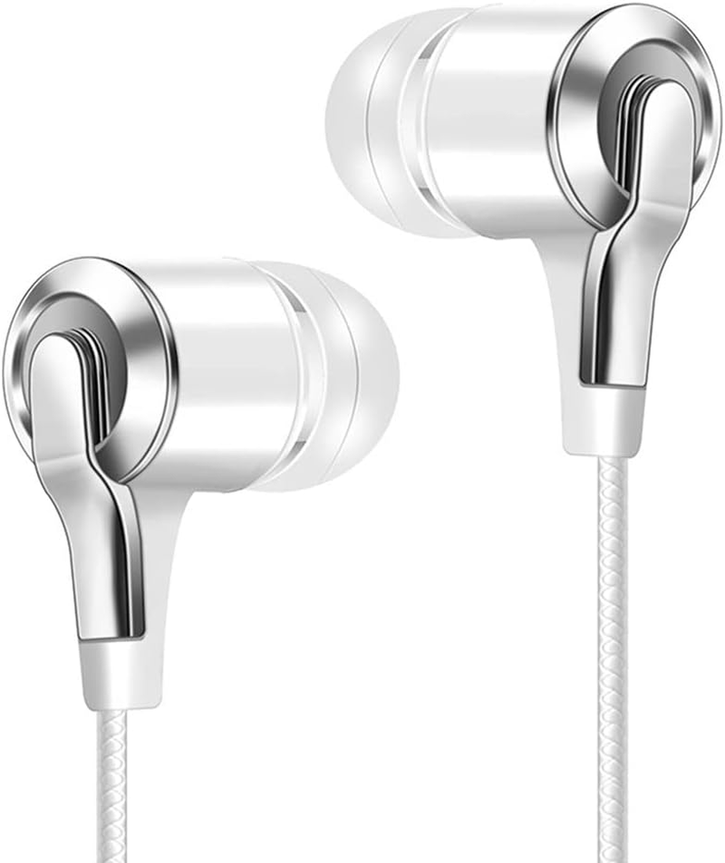 3.5Mm Wired Earphones Headphones Anti-Noise In-Ear Ultra-Soft Earbuds Headsets (Gold) - Blue image number 2