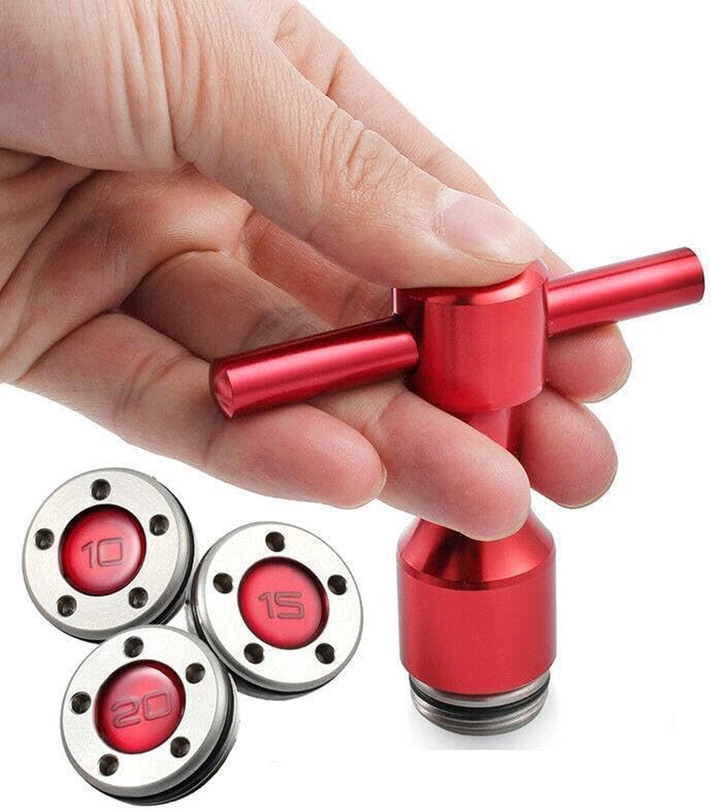AIMALL 2X 10/15/20G Golf Custom Weights +Wrench for Titleist Scotty Cameron Putters Red, Durable Stainless Steel, with Rubber O-Rings image number 3