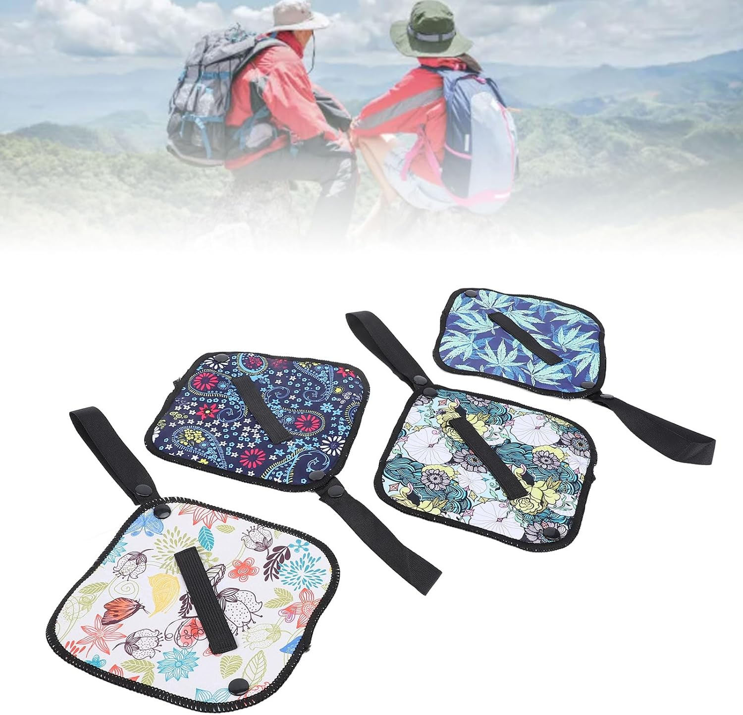 4Pcs Pee Cloth for Women Hiking Camping, Reusable Toilet Paper Washable Absorbent Female Urination Outdoor Pee Pad Travel Camping Backpacking Essential for Women