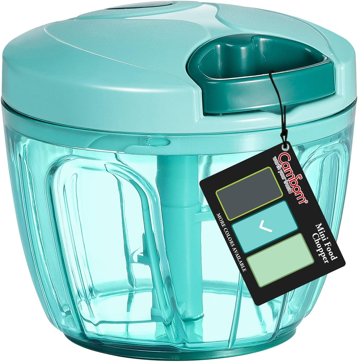 Manual Food Chopper Hand String Onions Cutter for Vegetable Fruits Nuts Durable BPA Free Food Safe Material (2 Cup-Gray)