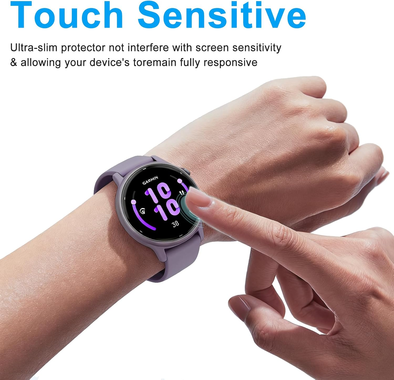 6 Pack for Garmin Vivoactive 5/ Vivoactive 6 Screen Protectors, Flexible TPU Full Coverage [Not Glass] Anti-Scratch Protectors for Garmin Vivoactive 5/6 Smartwatch (6 Pack) image number 5