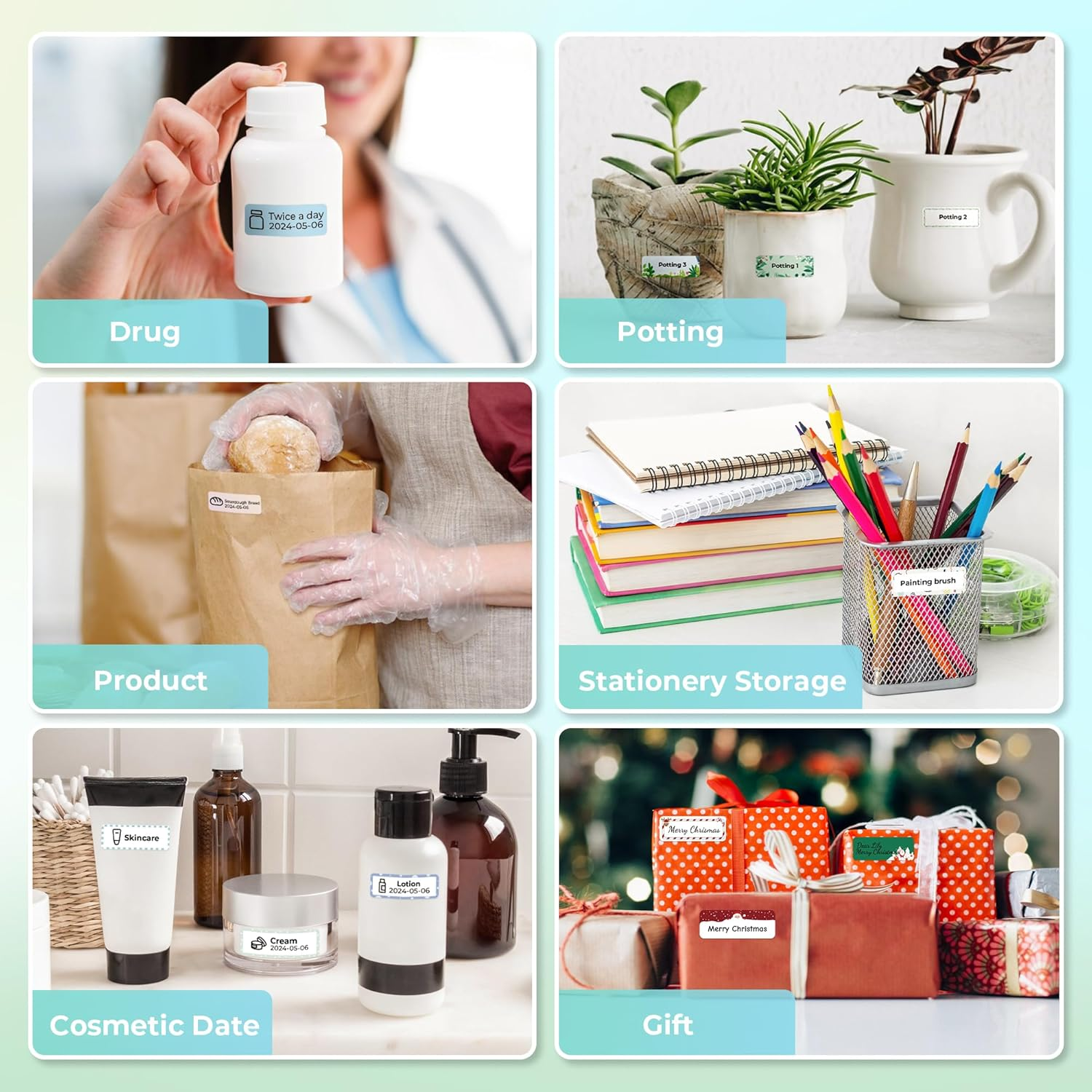 Nelko Genuine P21 Label Maker Tape, Adapted Label Print Paper, 14X40Mm (0.55"X1.57"), Standard Laminated Office Labeling Tape Replacement, Multipurpose of Home, Office, 180 Labels/Roll, Transparent image number 1