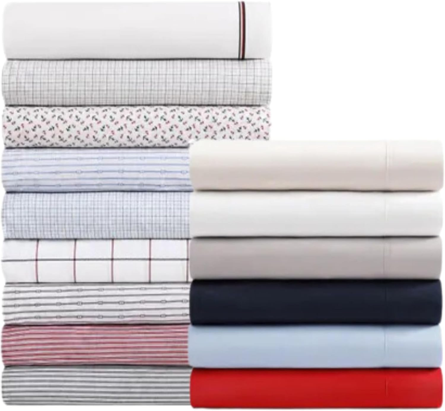 Tommy Hilfiger - Sheet Set, Cotton Washed Percale Bedding with Matching Pillowcases, Crisp & Cool, Solid Home Essentials (Ivory, King) image number 5