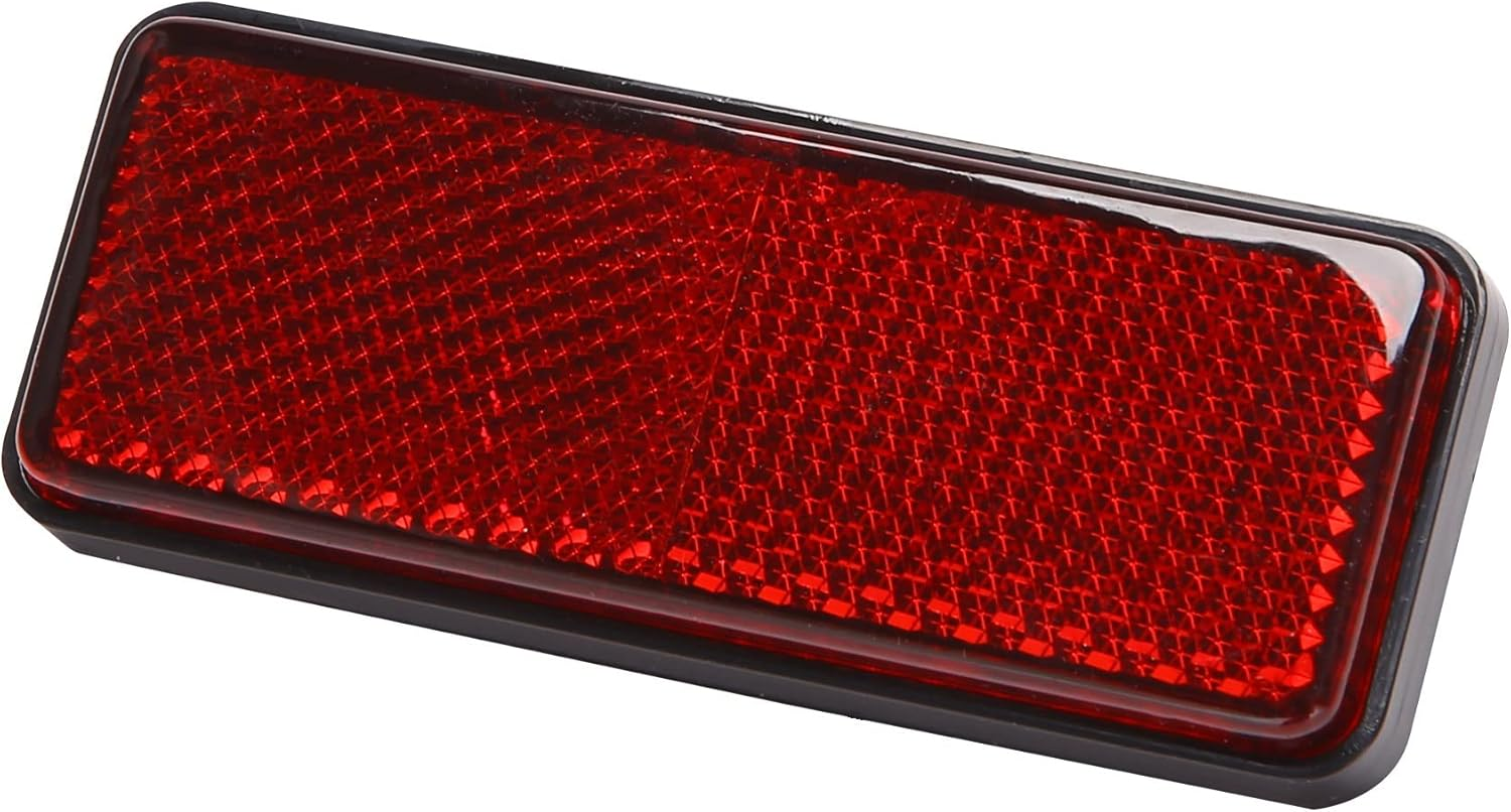 Red Light Rear Motorbike Quad Scooter Bike Reflector Number Plate Rectangle Reflector For image number 4