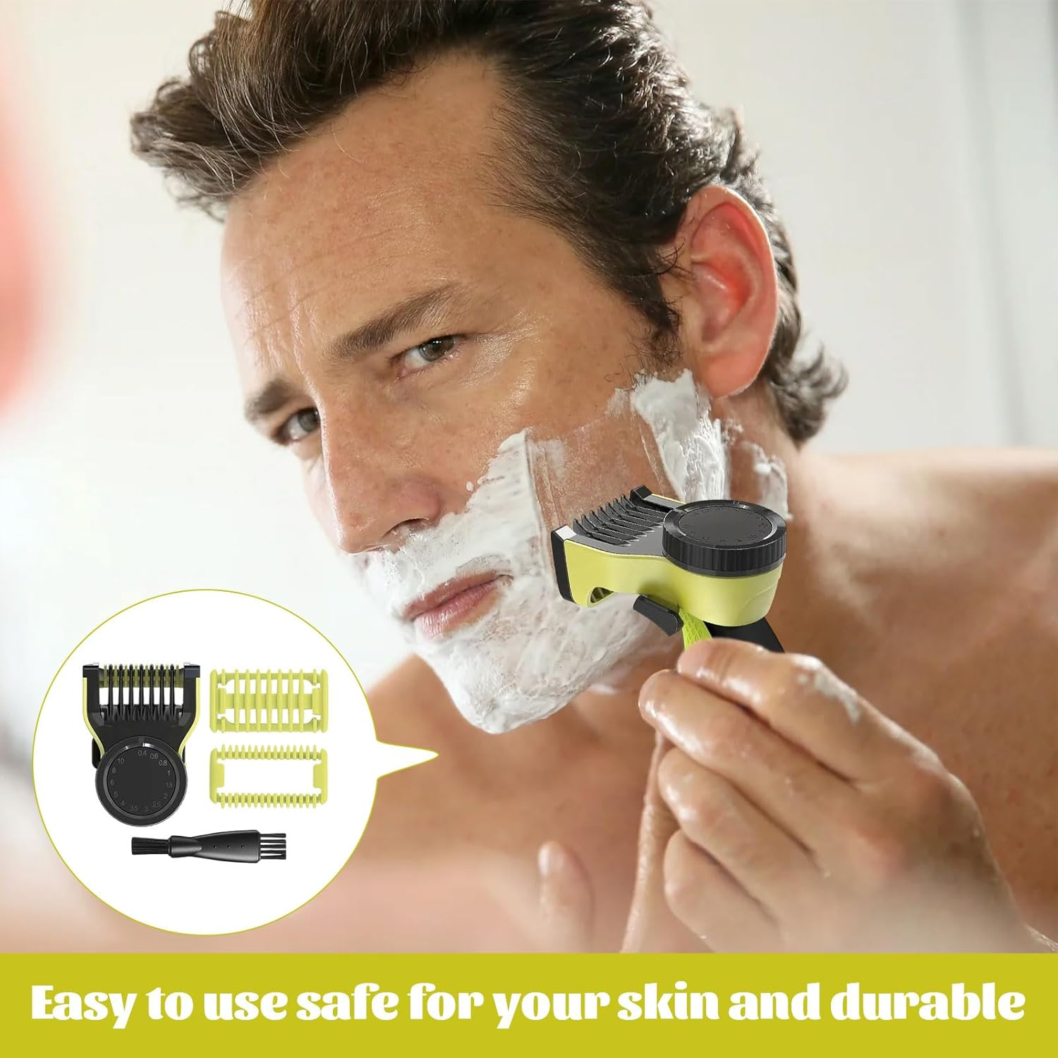 Guard Comb for Philips Oneblade, 1 Set Replacement for Philips Oneblade Comb, Adjustable 14-In-1 Comb for Philips Oneblade with Body Guard, Skin Protector, Attachments for Shaving, Grooming image number 4