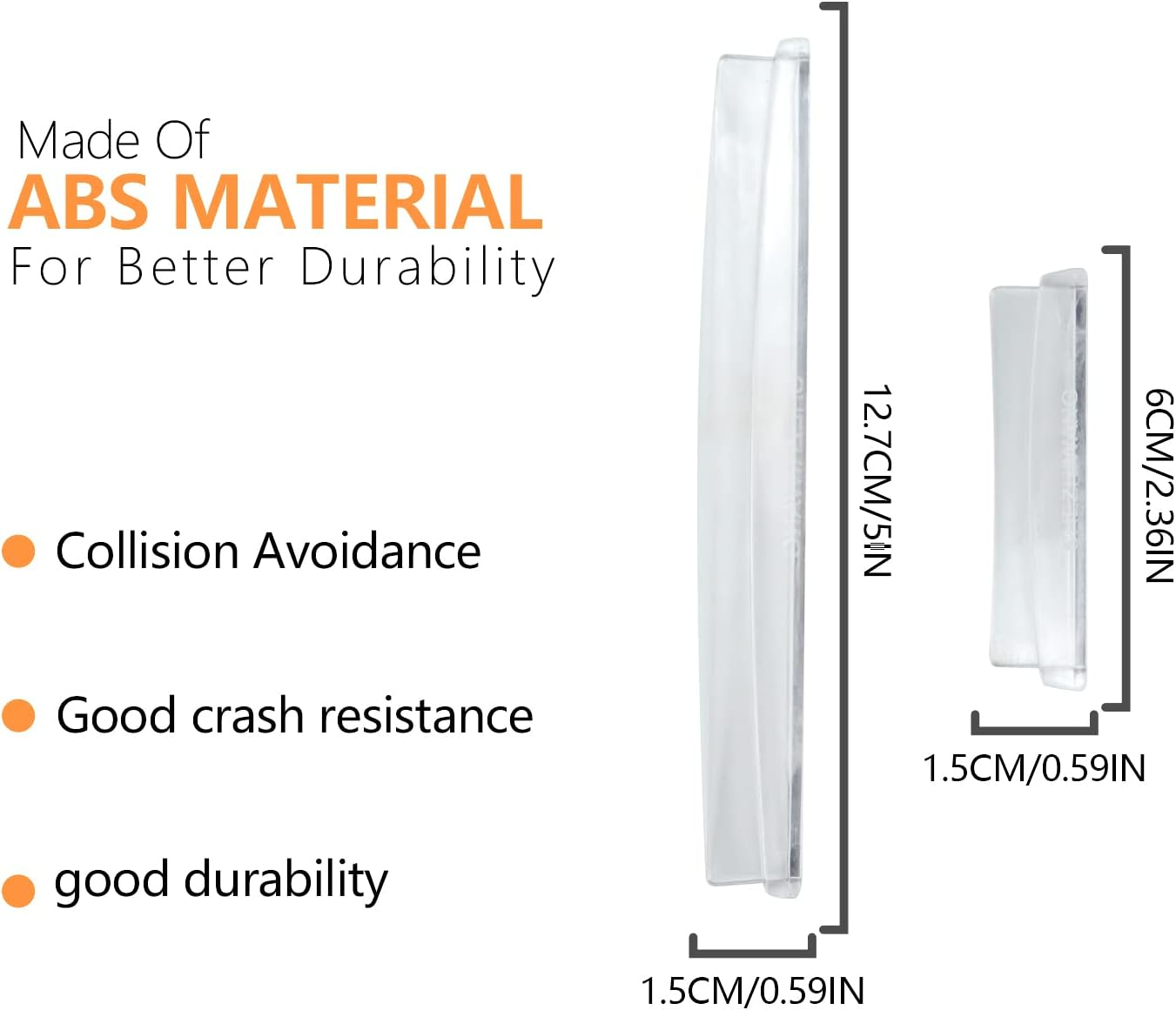 TORMEN Car Side Door Guard Edge Protector Universal Auto Door Side Edge Protection for Most Car (8 Pcs Set- Transparent image number 4