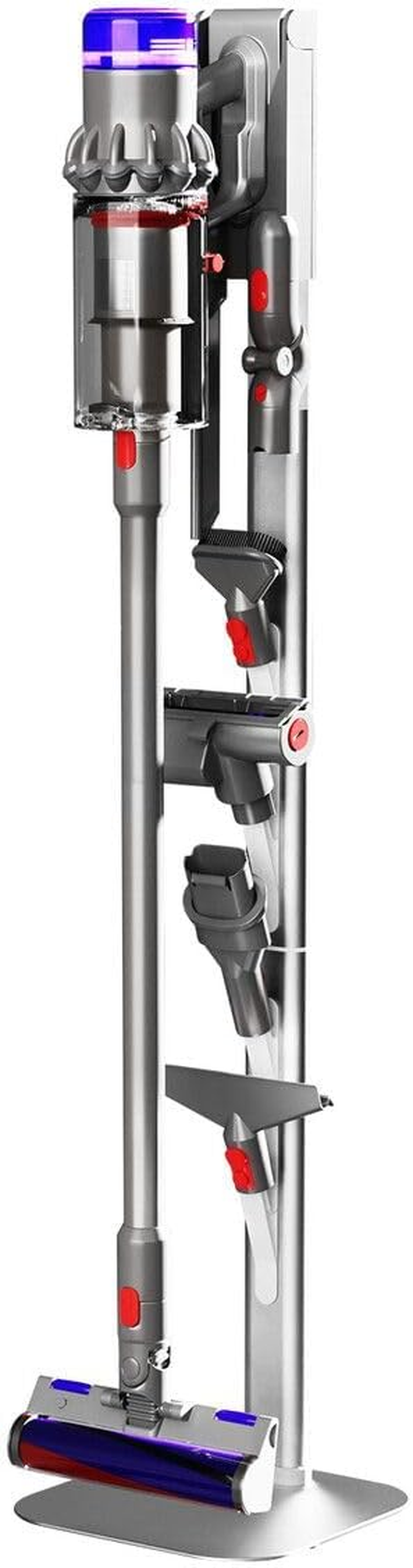 Maxkon Freestanding Vacuum Cleaner Stand Rack Hook Compatible for Dyson V7 V8 V10 V11 V12 V15 G5 Detect Slim Cordless Stick Cleaning Attachment Storage Holder Metal Base image number 5