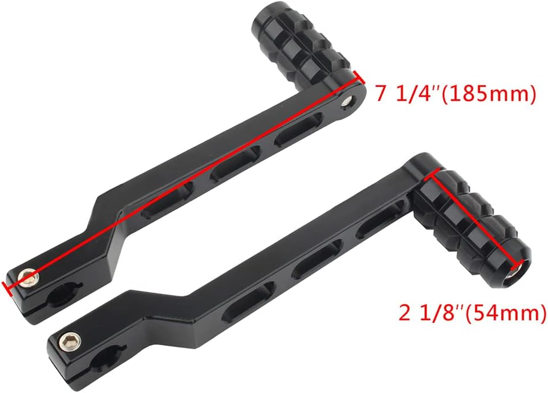 RAGBUSCLE Motorcycle Shift Lever Heel Toe Gear Shifter Shift Lever, 2 PCS Chrome Compatible with Harley-Davidson FL Softail 1986-2017, Touring 1988-Later, Trike Models 2008-Later, Chrome image number 3