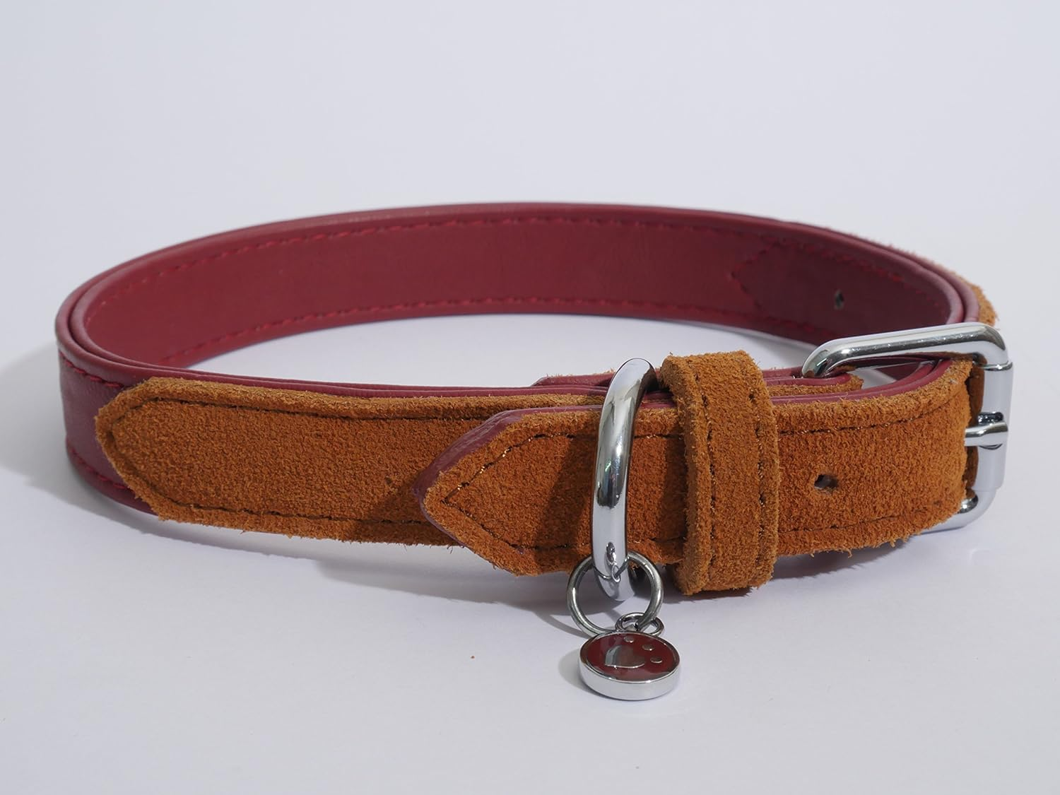 Rosewood Luxury Leather Soft Touch Dog Collar, Red, Small image number 3