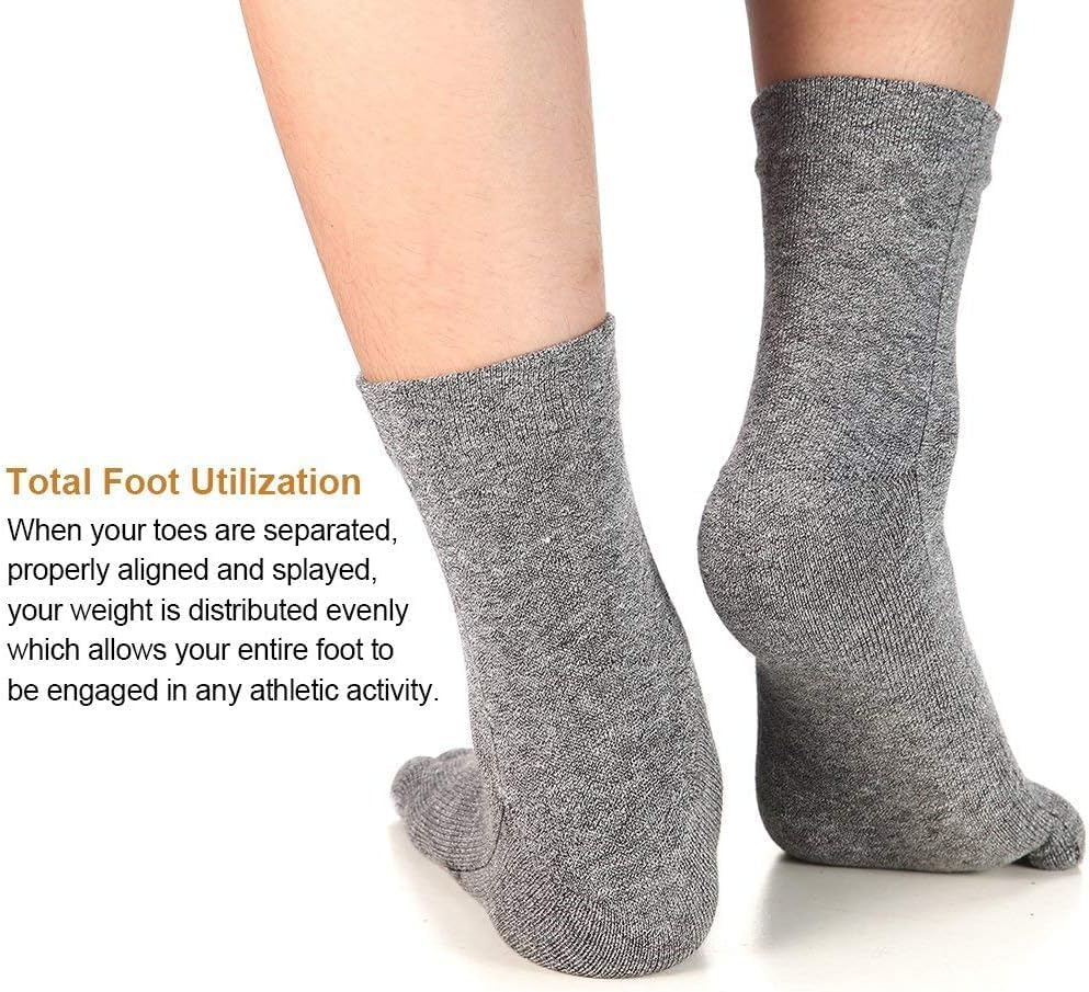 4 Pairs Women'S Toe Socks for Running Five Finger Socks with Cotton Athletic image number 2
