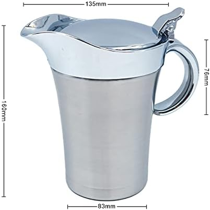 750Ml Gravy Boat Stainless Steel Body &ndash; Double Insulated Jug Ideal for Gravy, Custard & Cream image number 3