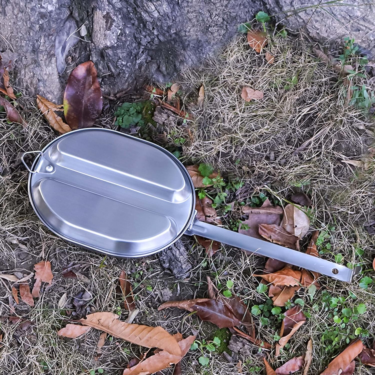 Goetland 304 Stainless Steel US Military Mess Kit Plate Set GI Type Outdoor Camping Hiking Picnic BBQ Beach - Mess Kit - No Utensils image number 5