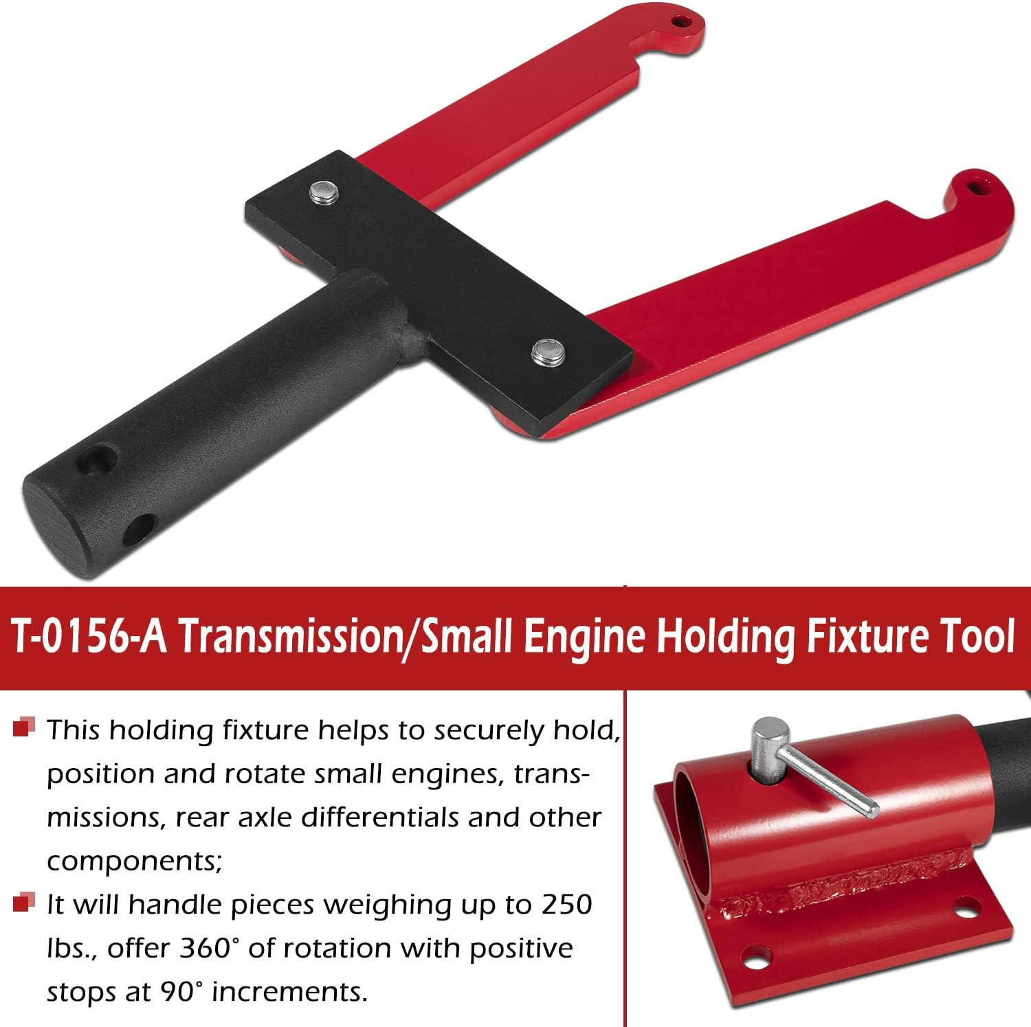 Dearchan T-0156-A Heavy Duty Transmission/Small Engine Holding Fixture Tool with Base Fit for Ford/Chrysler image number 5