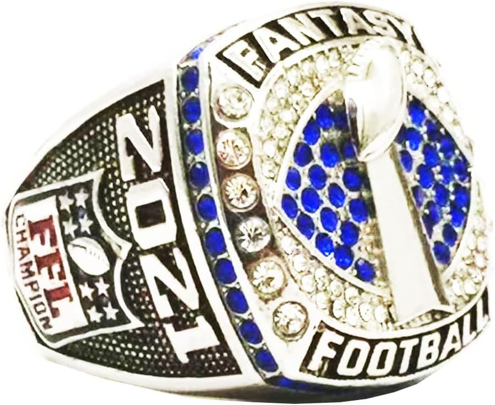 Guancrown 2021 Fantasy Football Championship Ring Big Heavy FFL Champion Ring image number 2