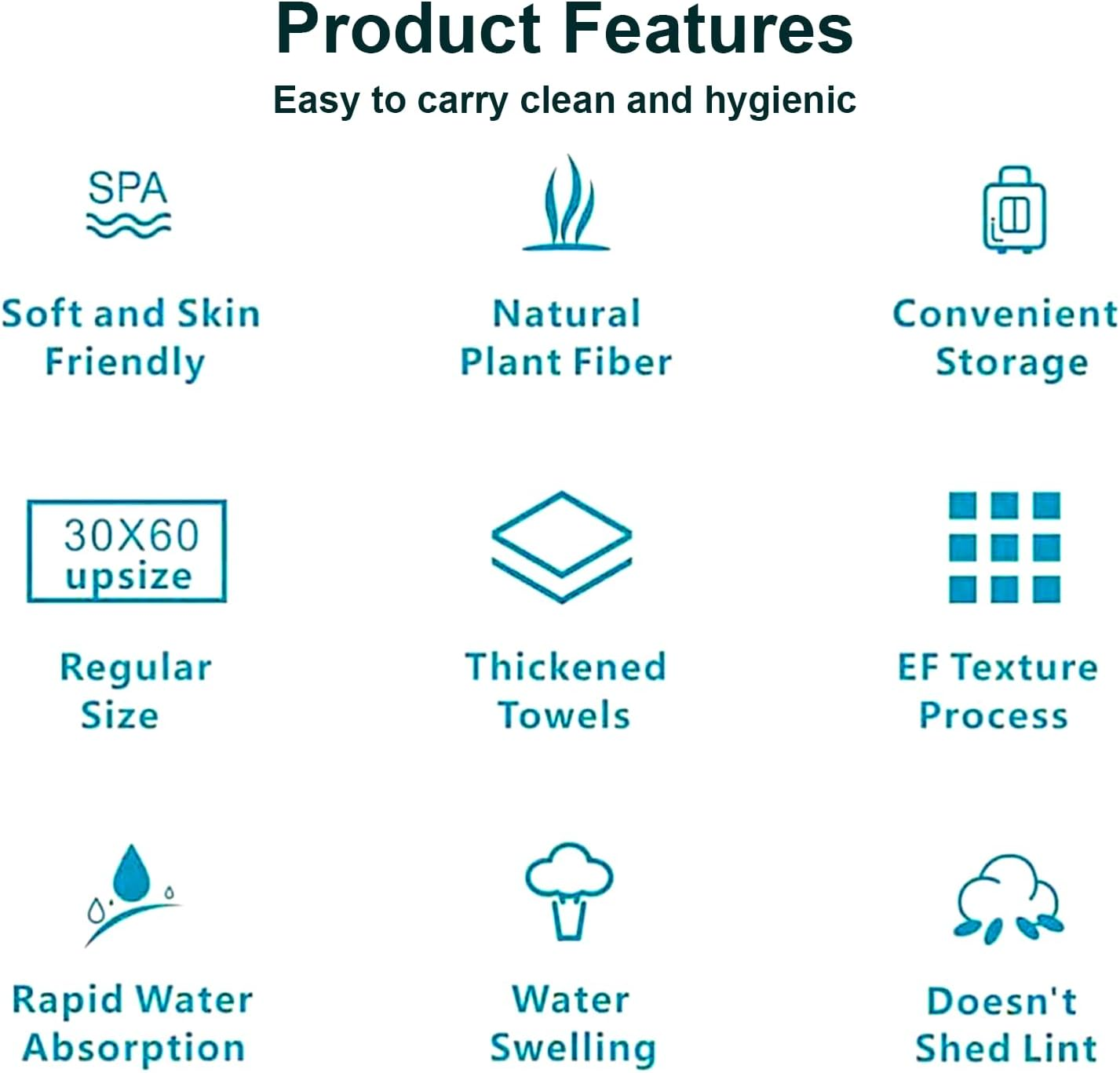 20PCS Compressed Towels Disposable Magic Towel Tablets, Thick Reusable Washcloths for Travel, Camping, Hiking, Outdoor Sports, Beauty Salon Hotel Use image number 4