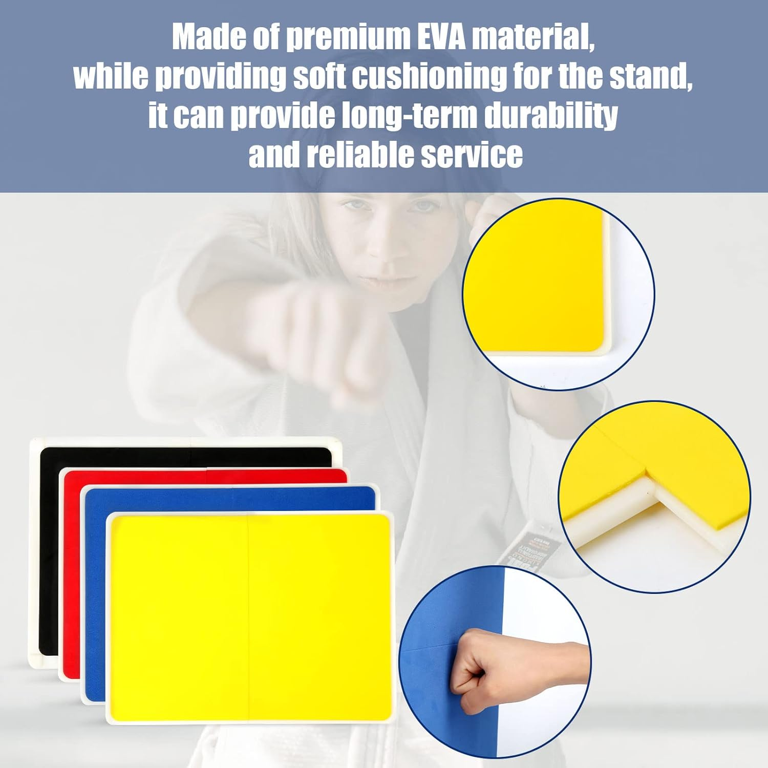 Savita 4Pcs Rebreakable Boards Martial Arts, Taekwondo Karate MMA Boards with 4 Difficulty Levels Breaking Boards EVA Boxing Equipment for Adults, Kids for Ninja Training Practice image number 1