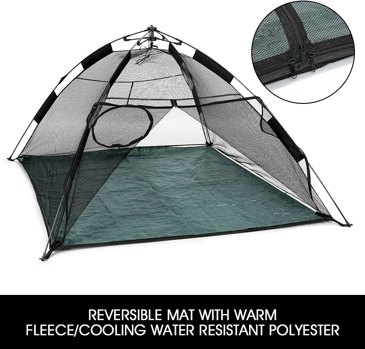 Pet Scene Pop-Up Pup Pet Tent Portable Cat Dog Camping Fence Enclosures Playpen Automatic with Tunnel Play for Dogs Cats Outdoor image number 3