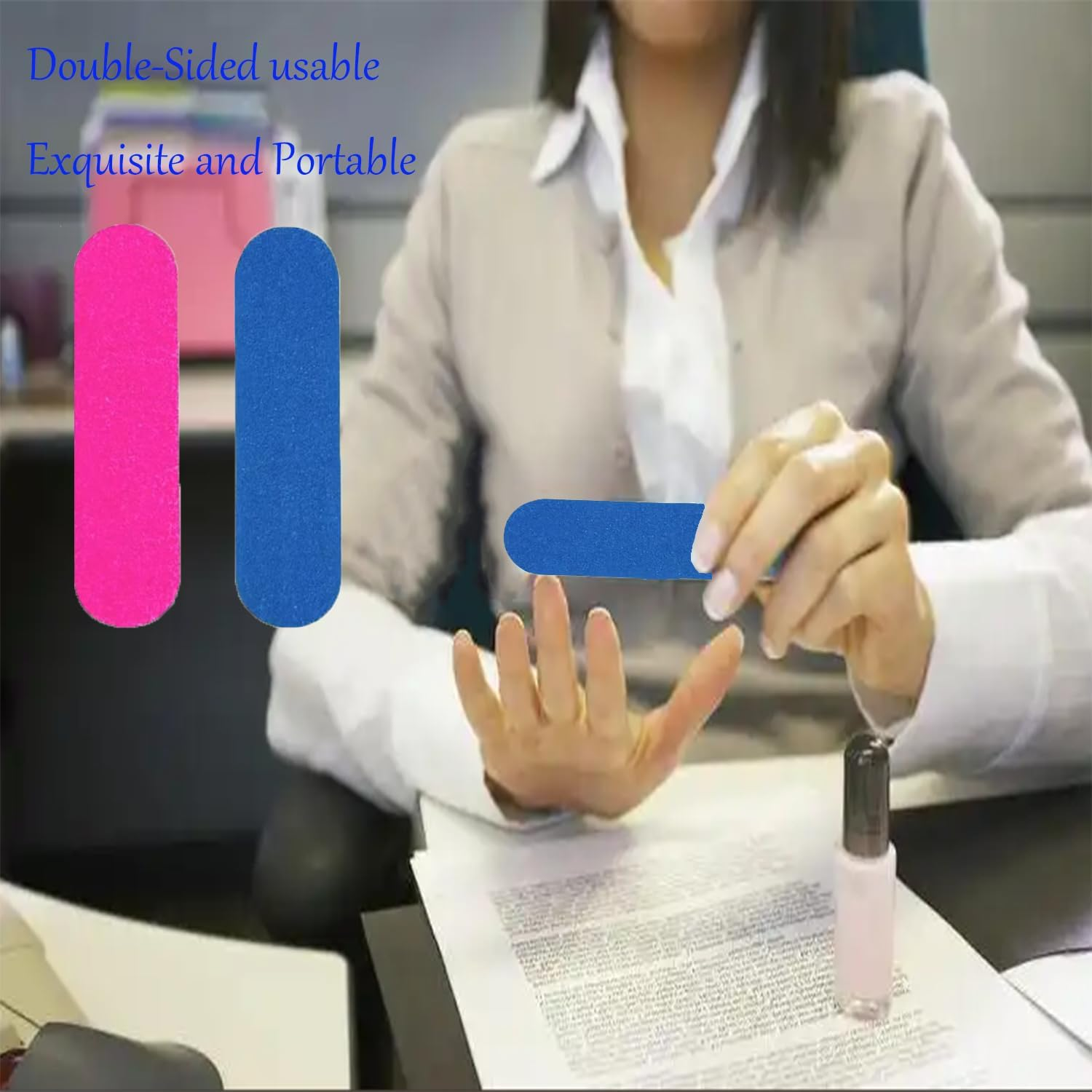 Transun Moo Mini Nail Files Bulk, 100 Pack 2 Inches Disposable Double Sided Emery Boards Manicure Pedicure Tools(1002) image number 4