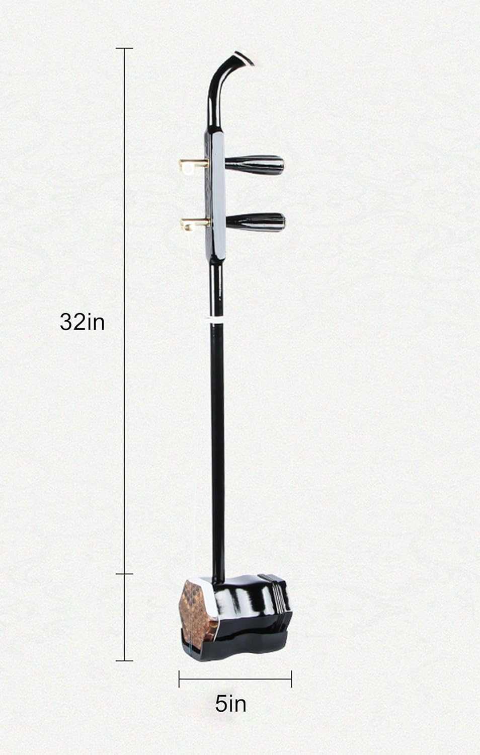 Mocrcrel Chinese Erhu Instrument for Beginner Entry Level,Erhu Chinese 2-String Violin Fiddle Musical Instrument 32 Inches (Color Wood) image number 2