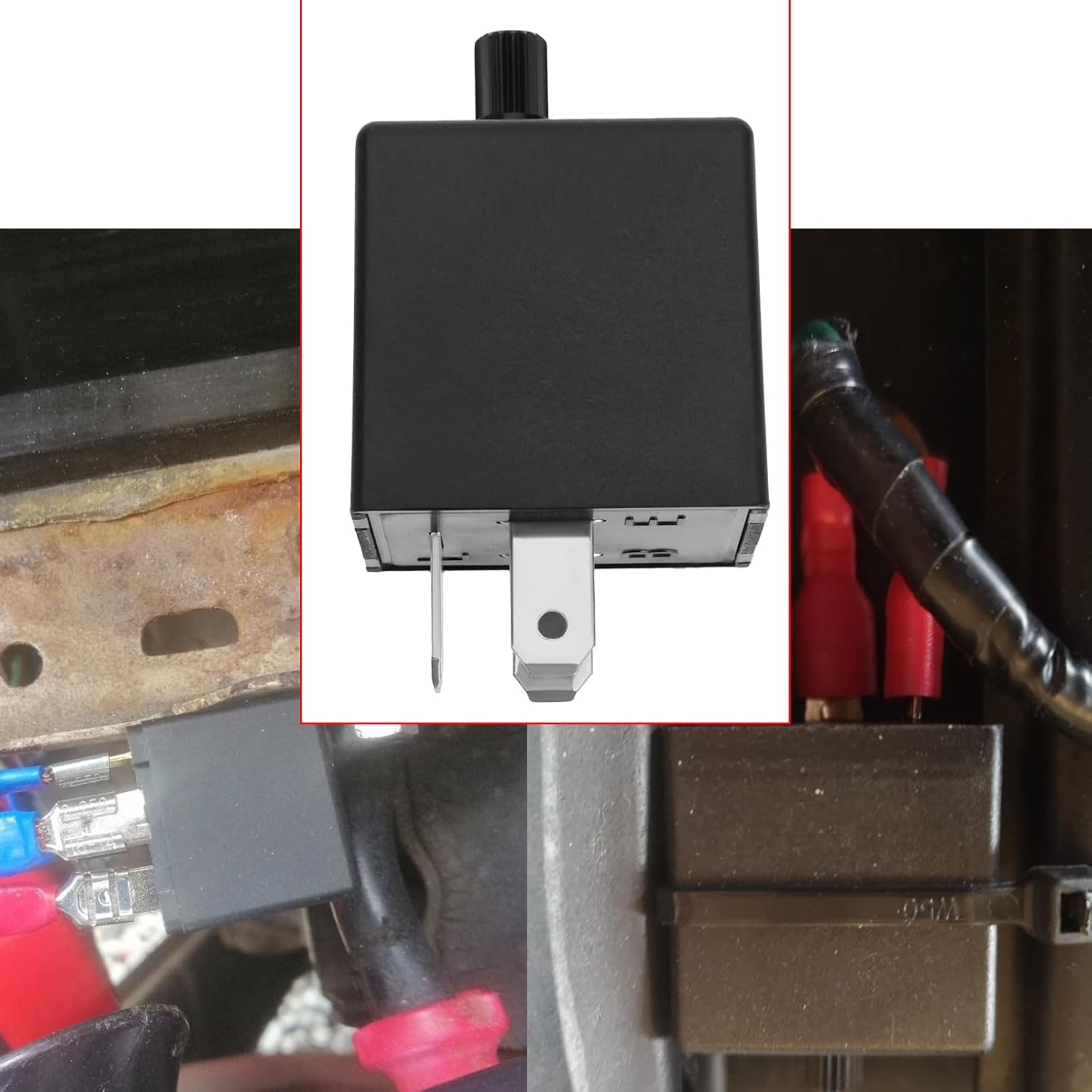 2Pcs CF14KT 3Pin 12V Flasher Relay Adjustable LED Electronic Flasher Relay Fixes Car Turn Signal Warn Hyper Blink Flash or No Flashing for Car Vehicle Motorcycle