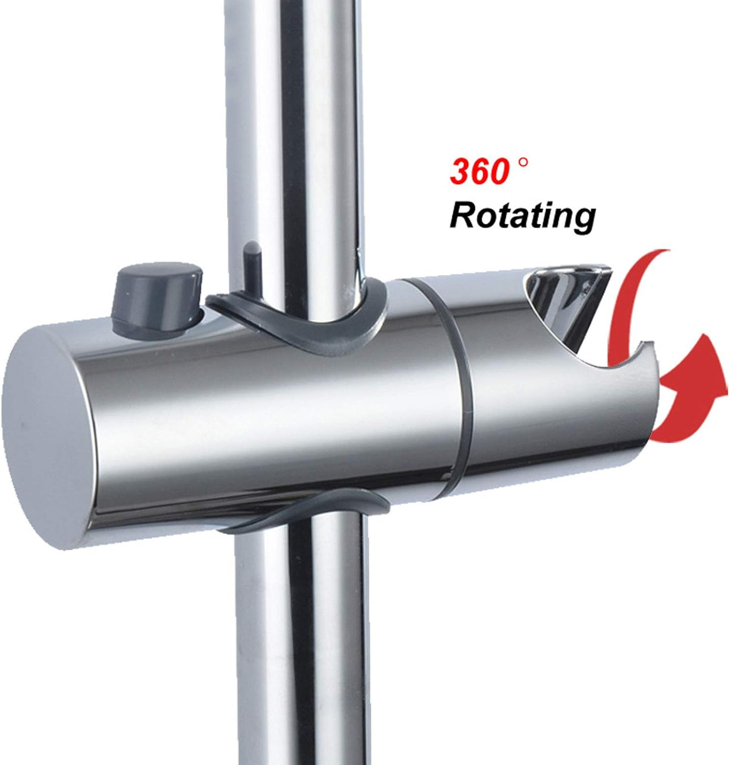 Adjustable Shower Head Holder, Sturdy ABS Bracket, Easy Installation, Aim Shower Head,Cp Electroplating, 25Mm Slide Bar Bathroom Supply image number 4