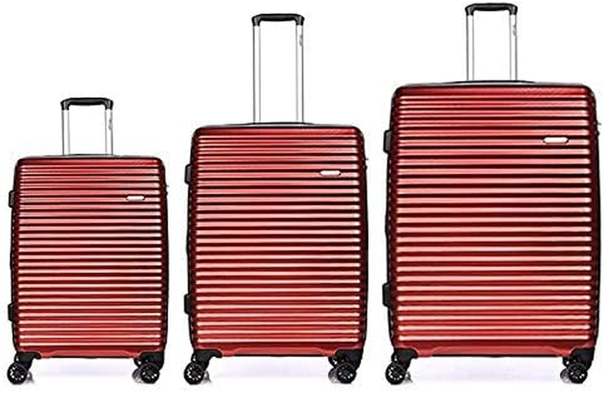 Verage Vortex Set of 3 Expandable Spinner Suitcases Red