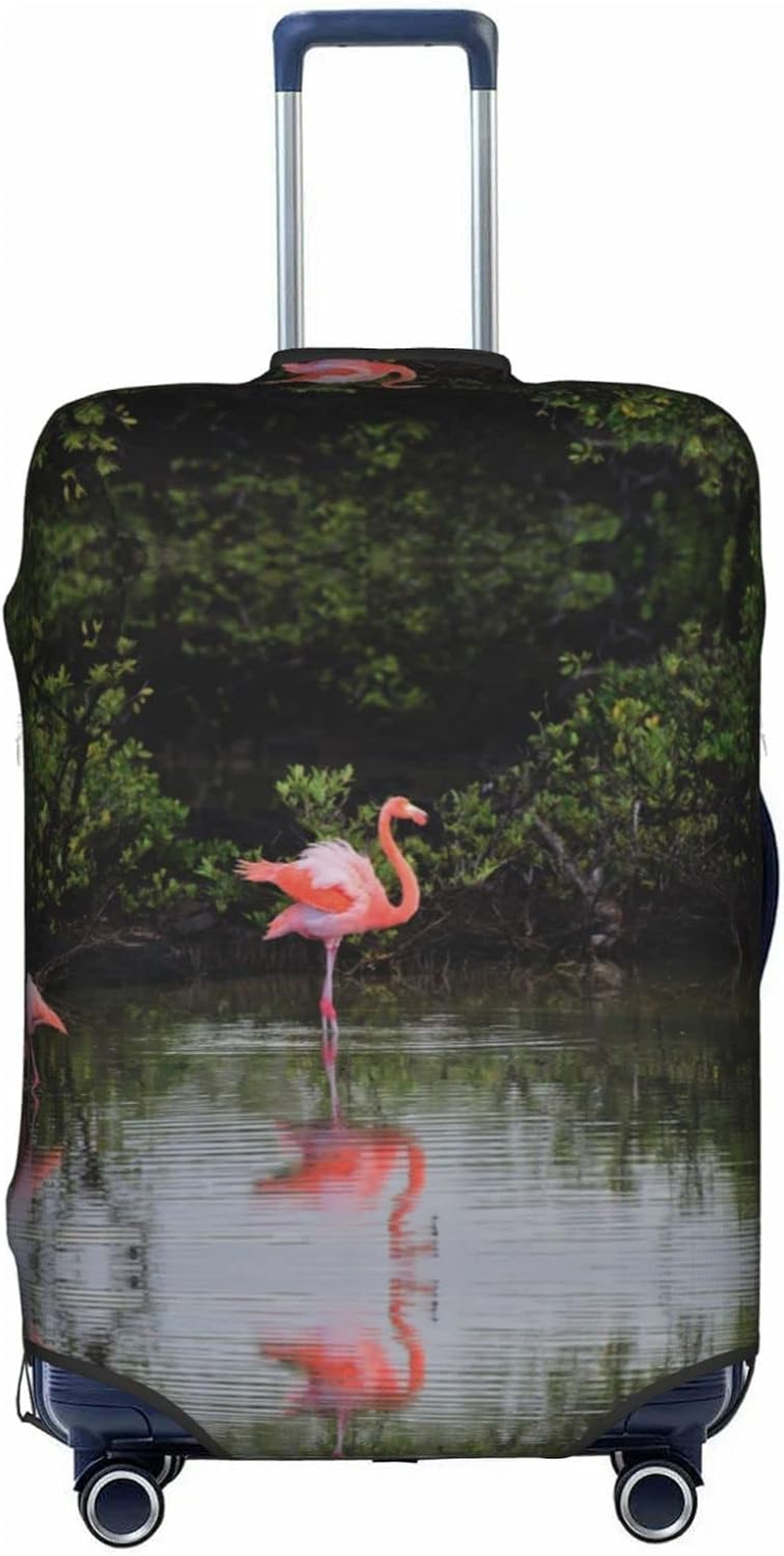 Two Flamingos Luggage Cover Washable Suitcase Protector Anti-Scratch Suitcase Cover Fits 18-32 Inch Luggage image number 3