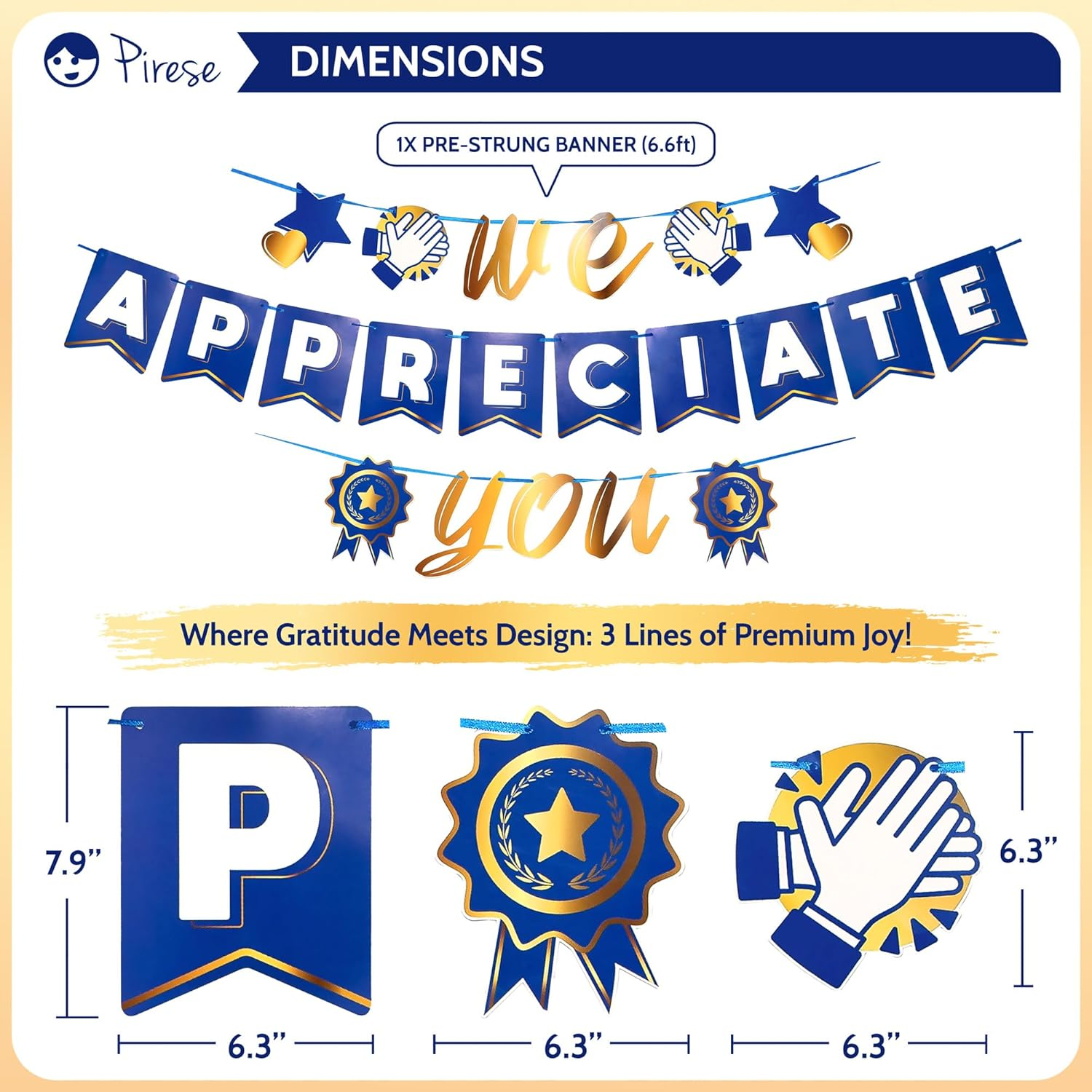 Pirese We Appreciate You Banner Decorations, Employee Appreciation Decorations, Thank You Sign, Staff Appreciation Banner, Thank You Banner, Team Appreciation Week image number 6