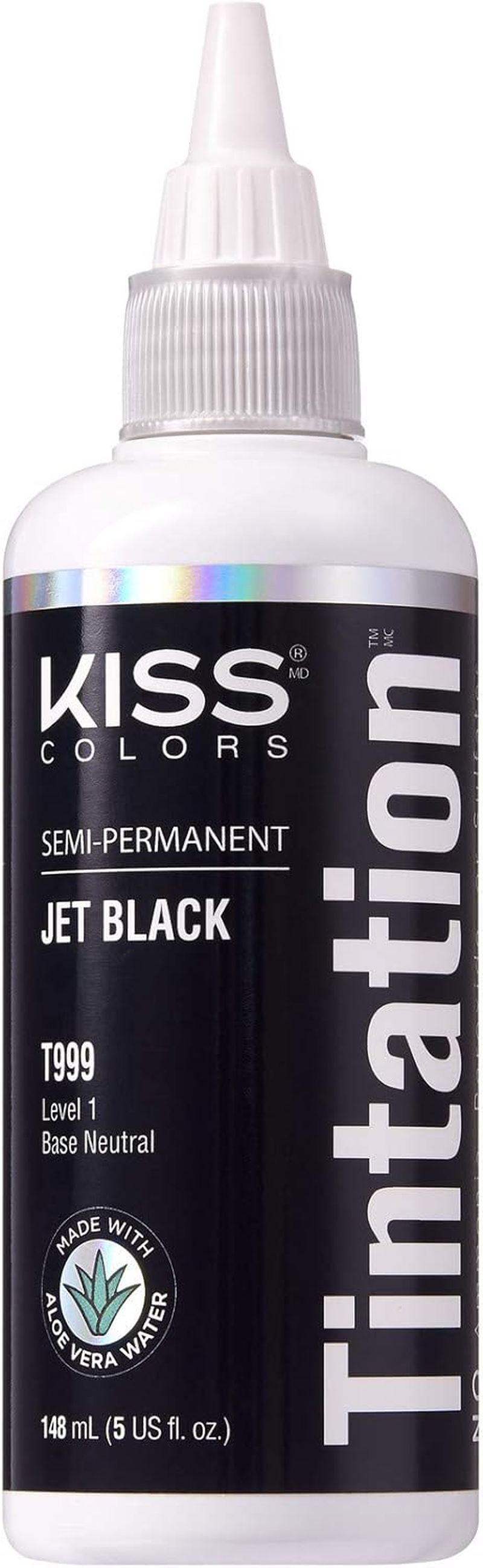 Kiss Tintation Semi-Permanent Hair Color Treatment Jet Black 148 Ml - African Violet image number 3