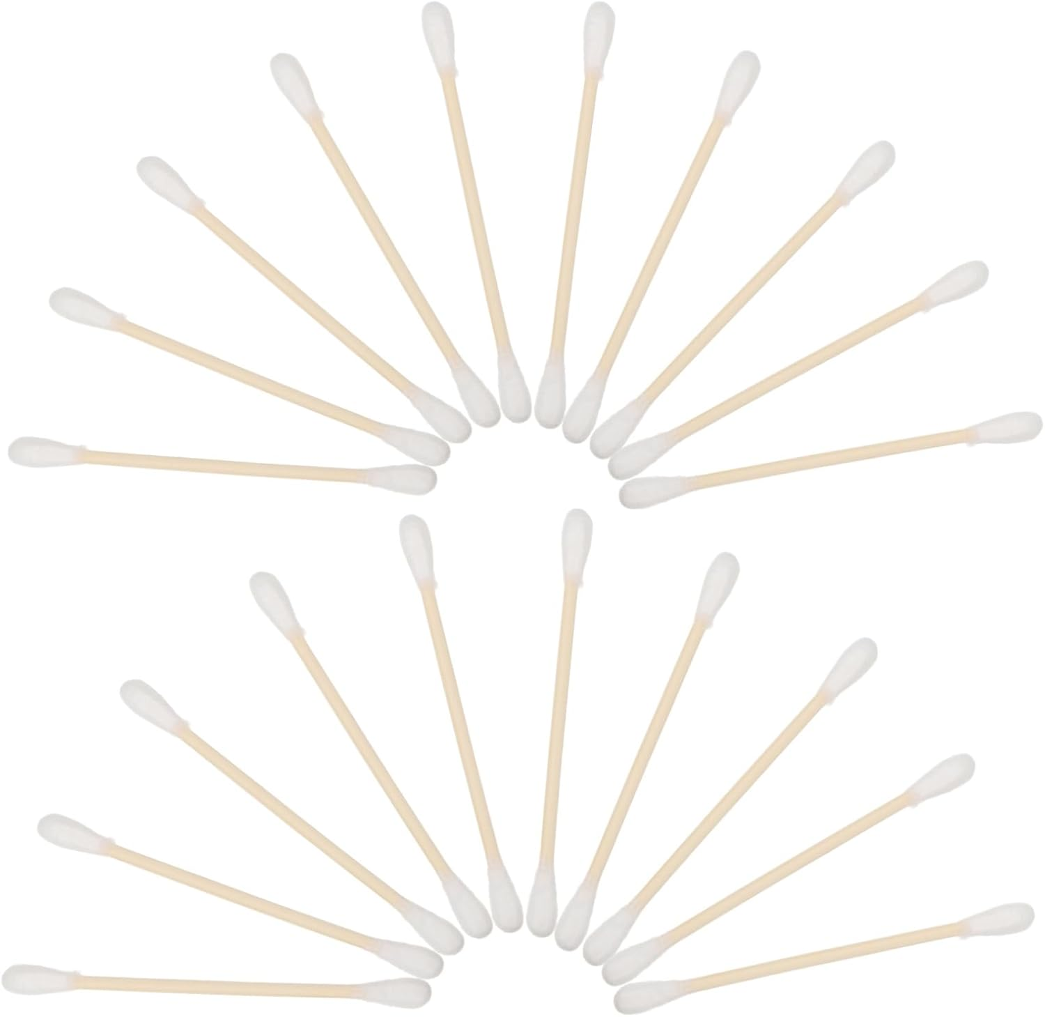 100Pcs High Precision Cotton Swabs Makeup Applicator Sticks Sterilized Cotton Blend for Ear Detail Cleaning Gentle Bamboo Tips Dual-Ended Travel-Friendly image number 4