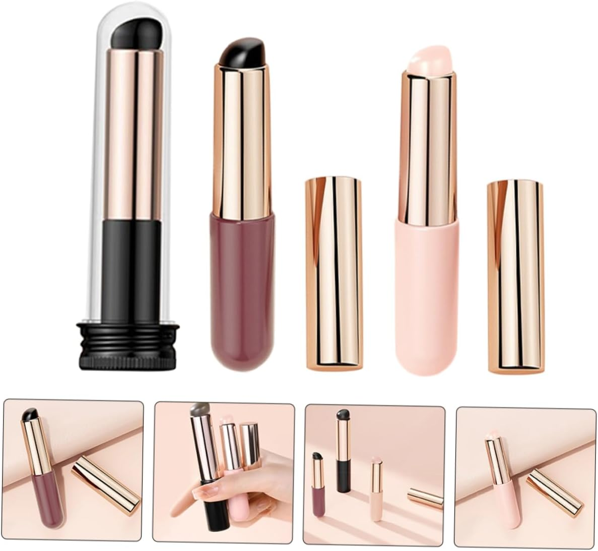 GANAZONO 6Pcs Gradient Silicone Nail Brushes for Nail Art Soft Head Applicators for Manicure Professional Tool for DIY Designs image number 4