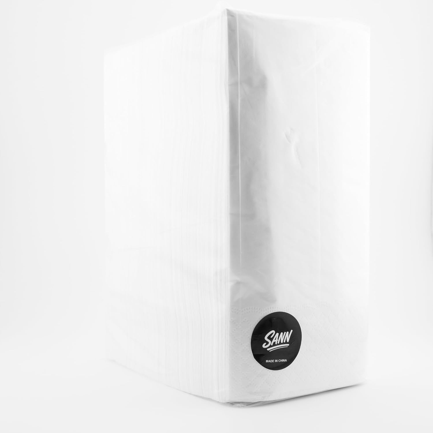 Dinner Napkins, 2-Ply, 16Gsm, White, 1 Pack of 100 image number 1