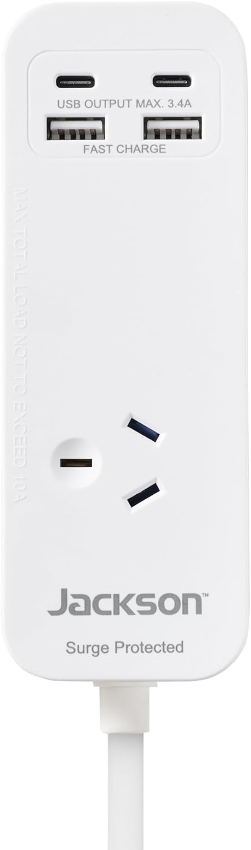 Jackson USB-A & USB-C Portable Powerboard, White