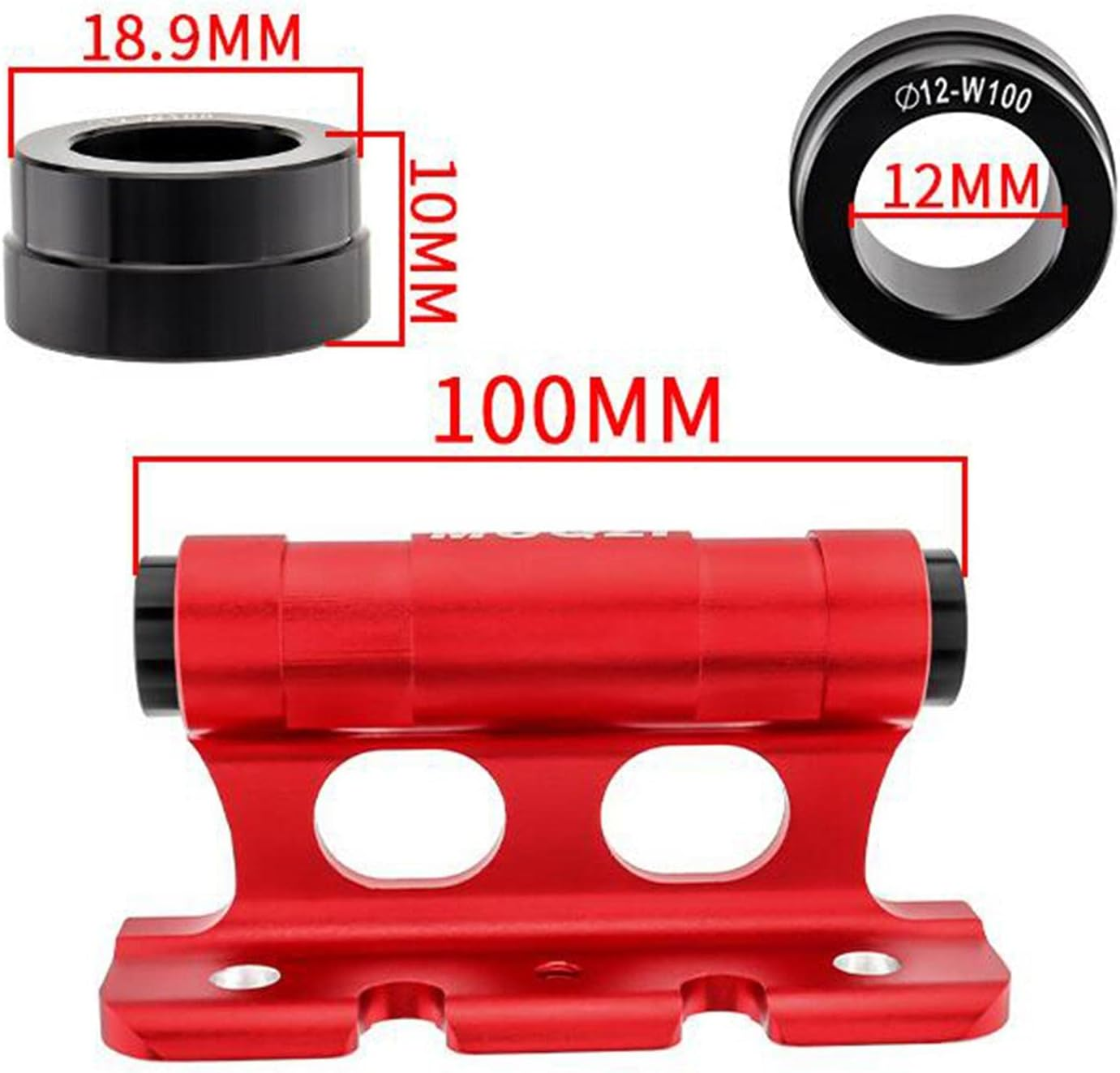 TOOYFUL Bike Fork Mount Car Roof Rack Carrier Quick Release Thru Axle Carrier Parking Rack Bicycle Rear Wheel Rack Installation Mount, Red image number 5
