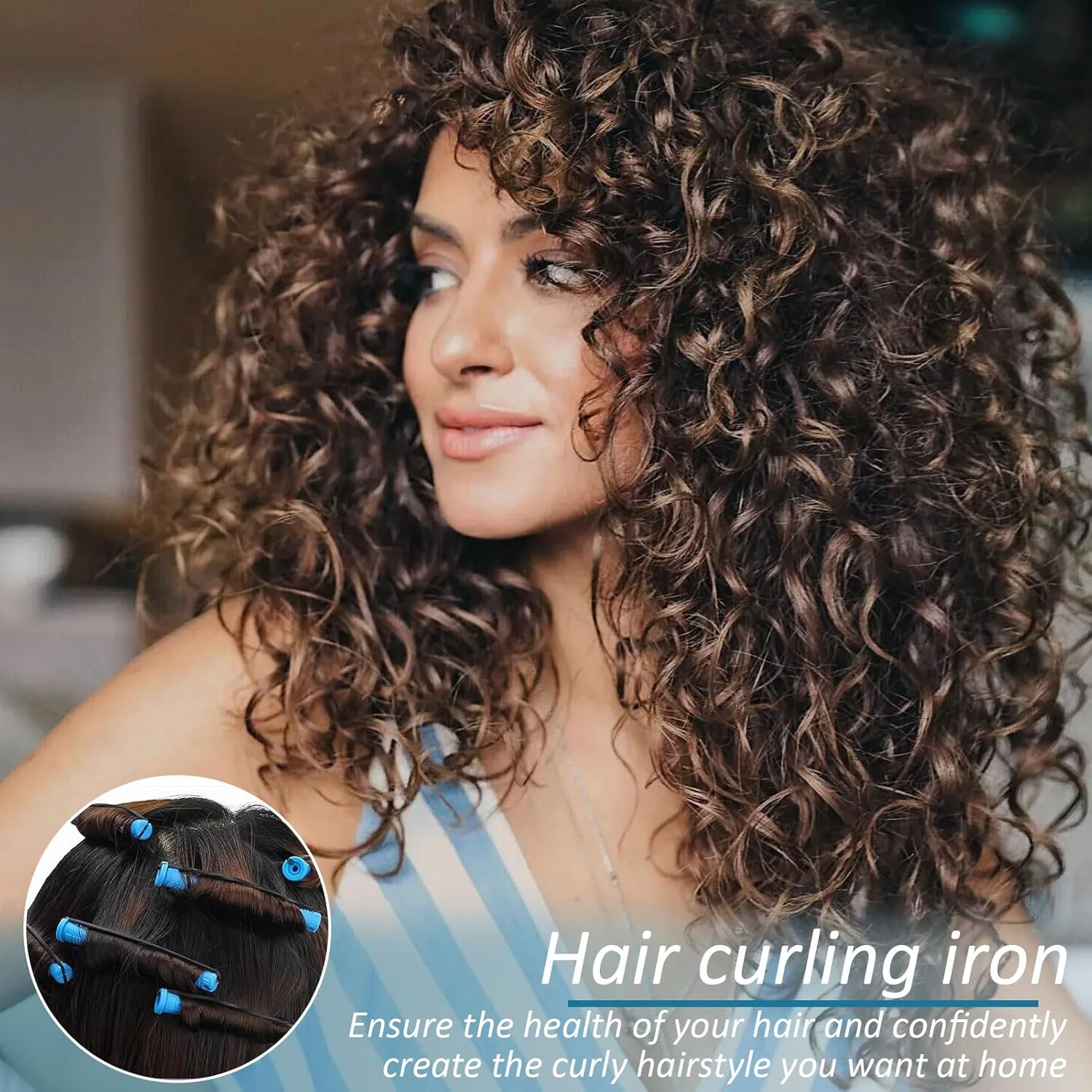 60 Pieces Permanent Hair Curls, Small Size, Curlers, Short Hair, 0.35 Inches, Permanent Curlers for Natural, Long and Short Hairstyles. image number 2