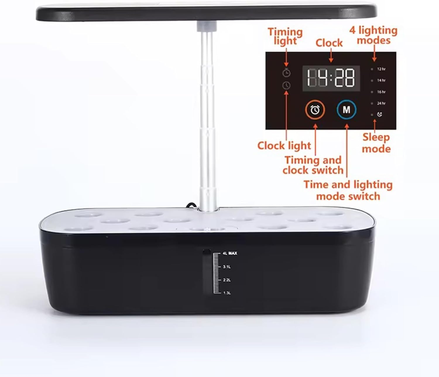 Hydroponic Growing System with LED Grow Lights, 12-Pod Indoor Herb Garden Kit, Perfect for Home Kitchens & Gardening Enthusiasts - AU Plug image number 5