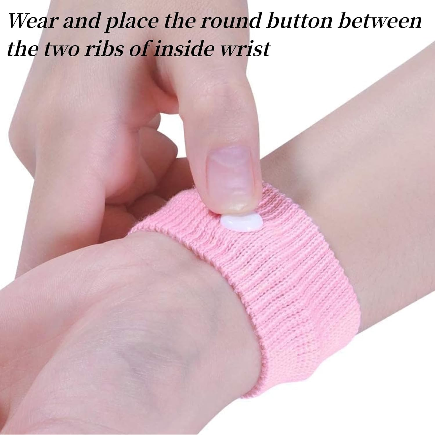8 Pcs Travel Sickness Bands,Sea Band,Motion Nausea Bands,4 Colours Wristbands(Black, Grey, Blue and Pink) image number 6