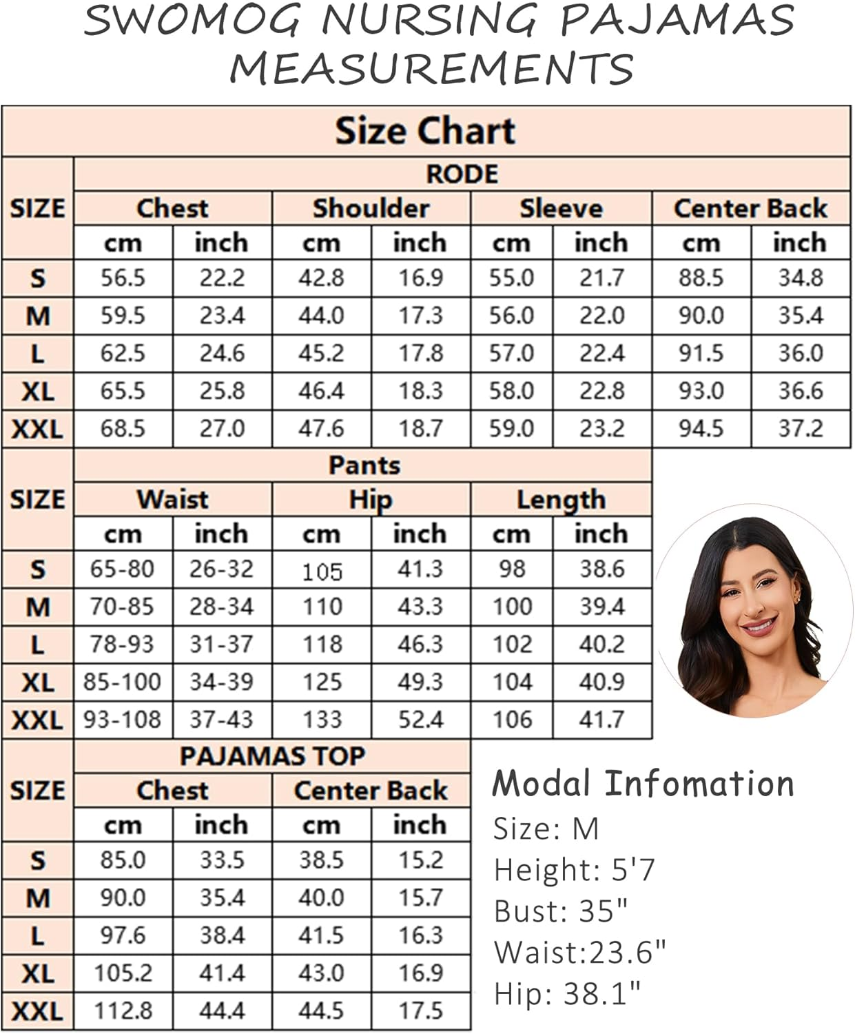 SWOMOG Maternity Nursing Robe Set 3 PCS Postpartum Pajamas Breastfeeding Labor Delivery with Robe & Camisole & Pants image number 4