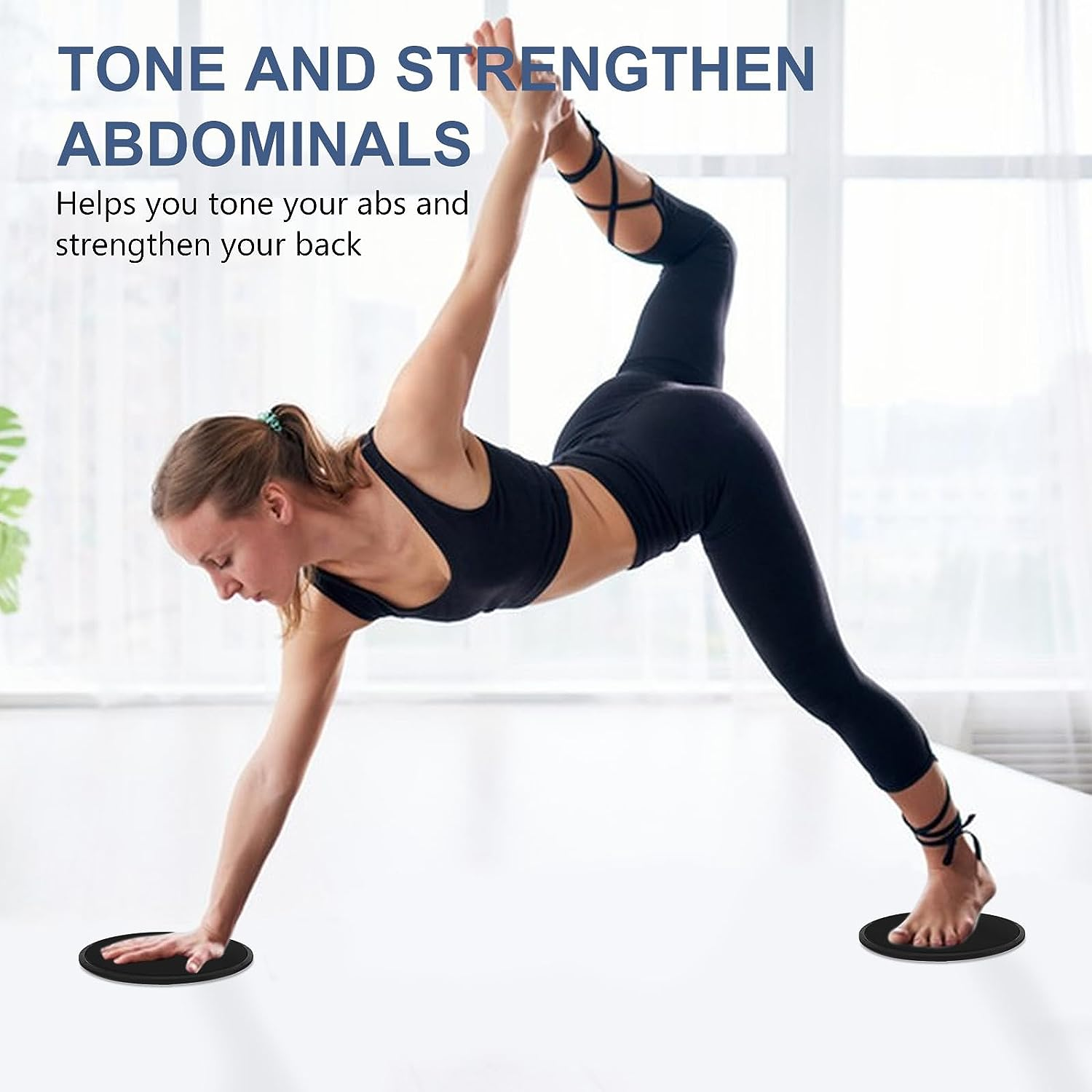 Gliding Discs Core Sliders Smooth Gliders Dual-Sided Design Core Exercise Sliders Use on Hardwood Floors, Workout Sliders Fitness Discs Abdominal & Total Body Gym-Exercise Equipment Set of 2