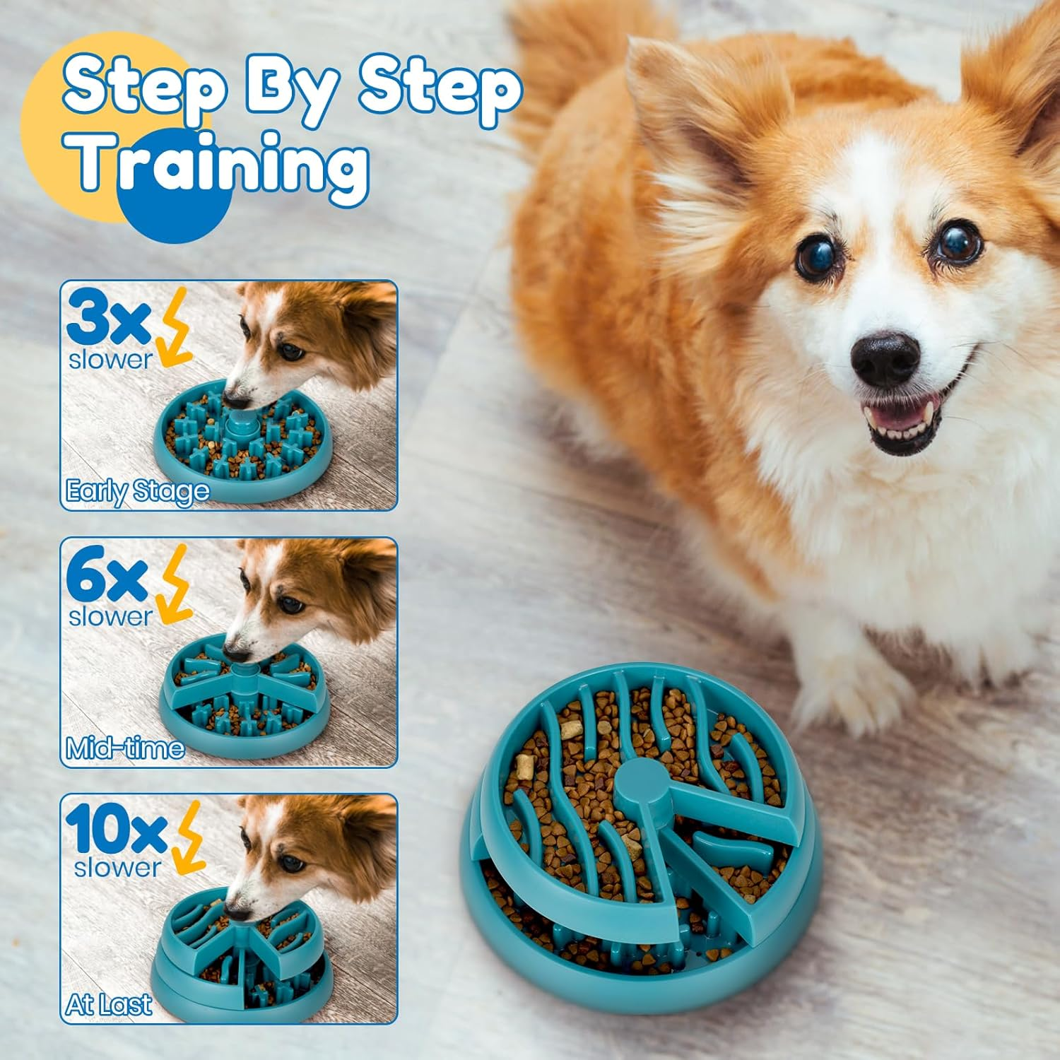 Barpor Feeding Bowl for Dogs - Slow Eater Dog Bowl Fun Slow Eating Bowl Interactive Non-Slip Dog Bowl Anti-Choking Healthy Eating image number 2