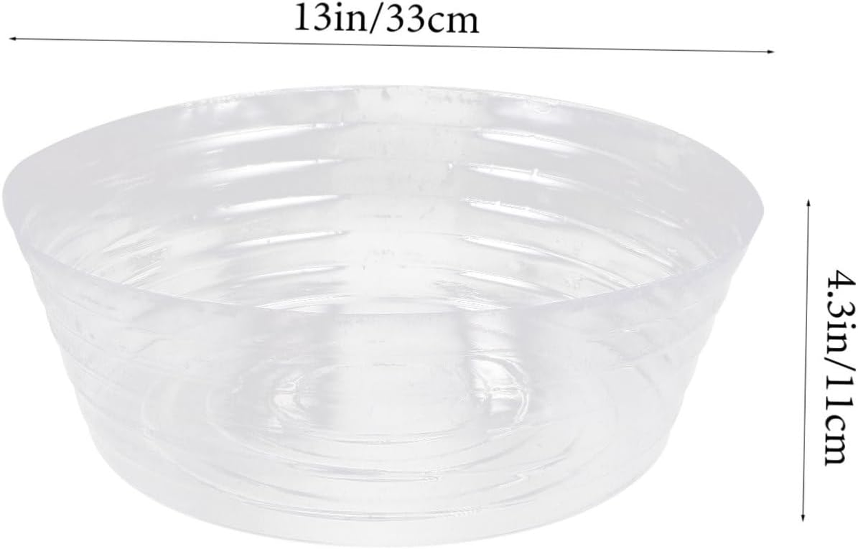 KONTONTY Plant Saucer Liner 6 Pack Deep Flower Pot Trays for Indoor Gardening Leakproof image number 6