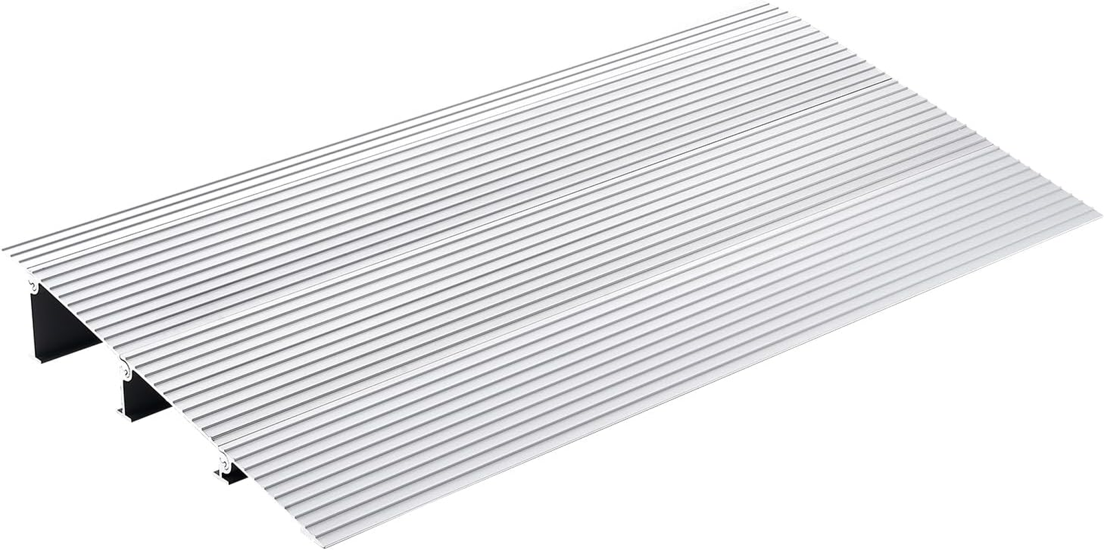 VEVOR Door Threshold Ramp, 3" Rise, 800 Lbs Load Capacity, for Wheelchairs, Aluminum, Adjustable Modular for Doorways, Scooters, Power Chairs