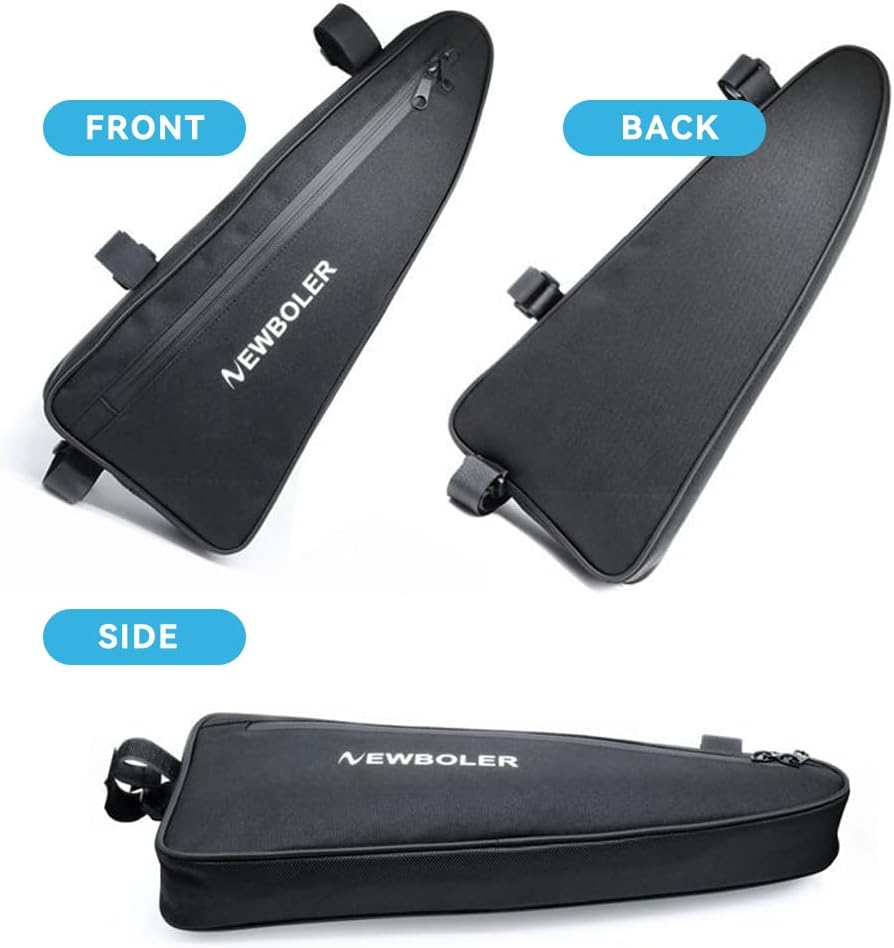 Kytpyi Bike Frame Bag, Bike Bag, 2L Large Capacity Bike Triangle Frame Bag, Waterproof Reflective Bicycle Handlebar Front Tube Saddle Storage Bag, Bike Triangle Bag for Mountain Bike Road Bike image number 3