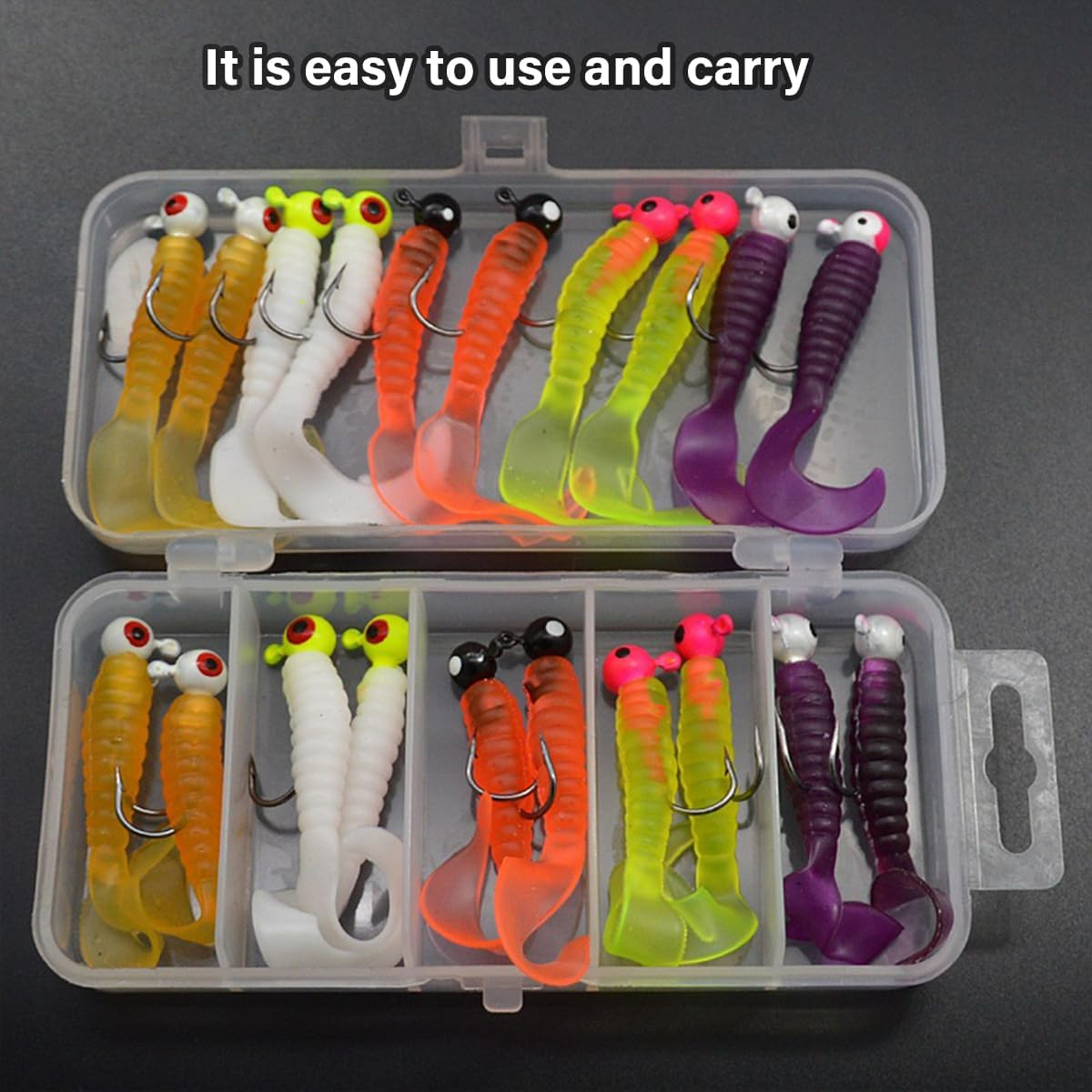 AIMALL 20PCS Wholesale Soft Bait Set - Bionic Luya Bait with Lead Hook, 2.17" Soft Insect Fake Bait for Freshwater and Saltwater Fishing image number 1
