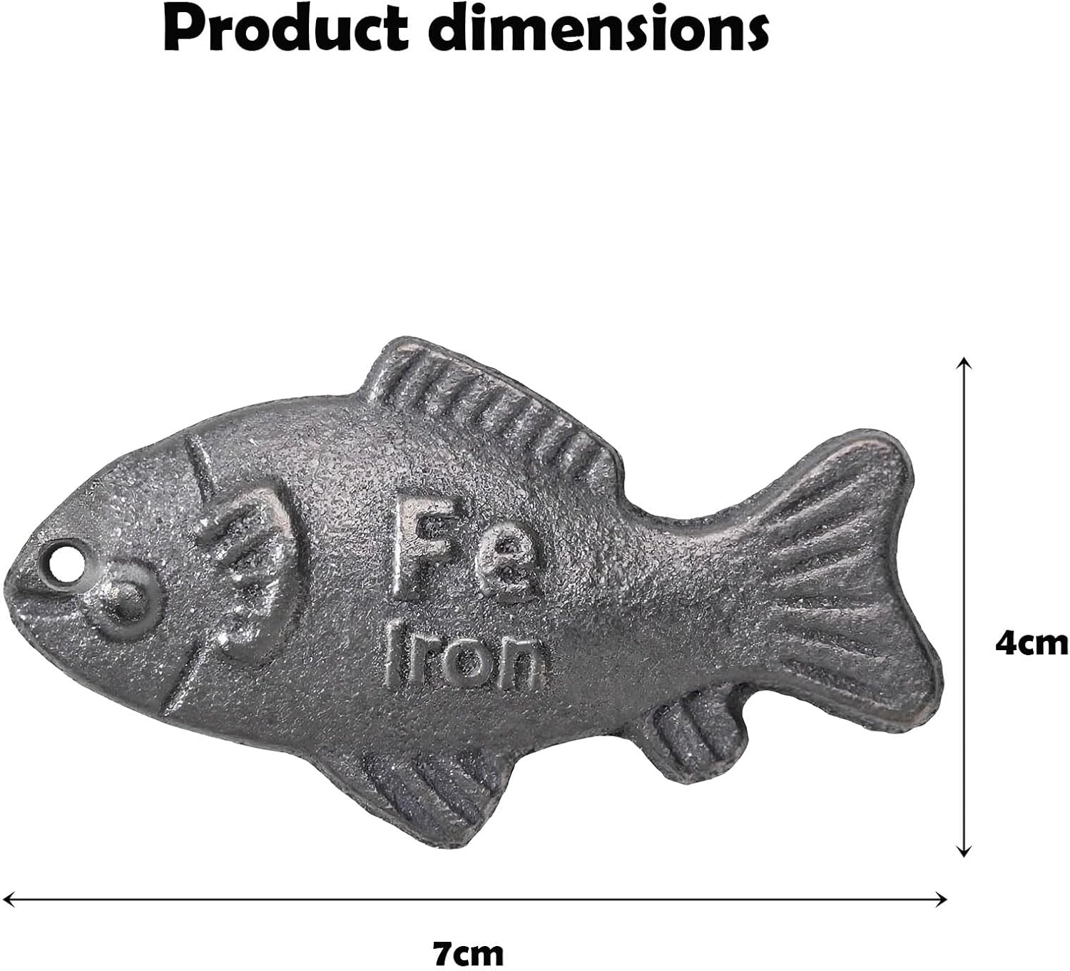 YDCZTYGY 2 Pack Lucky Iron Fish, Add Natural Sources of Iron to Food and Water Effective and Safe Cooking Tool image number 3