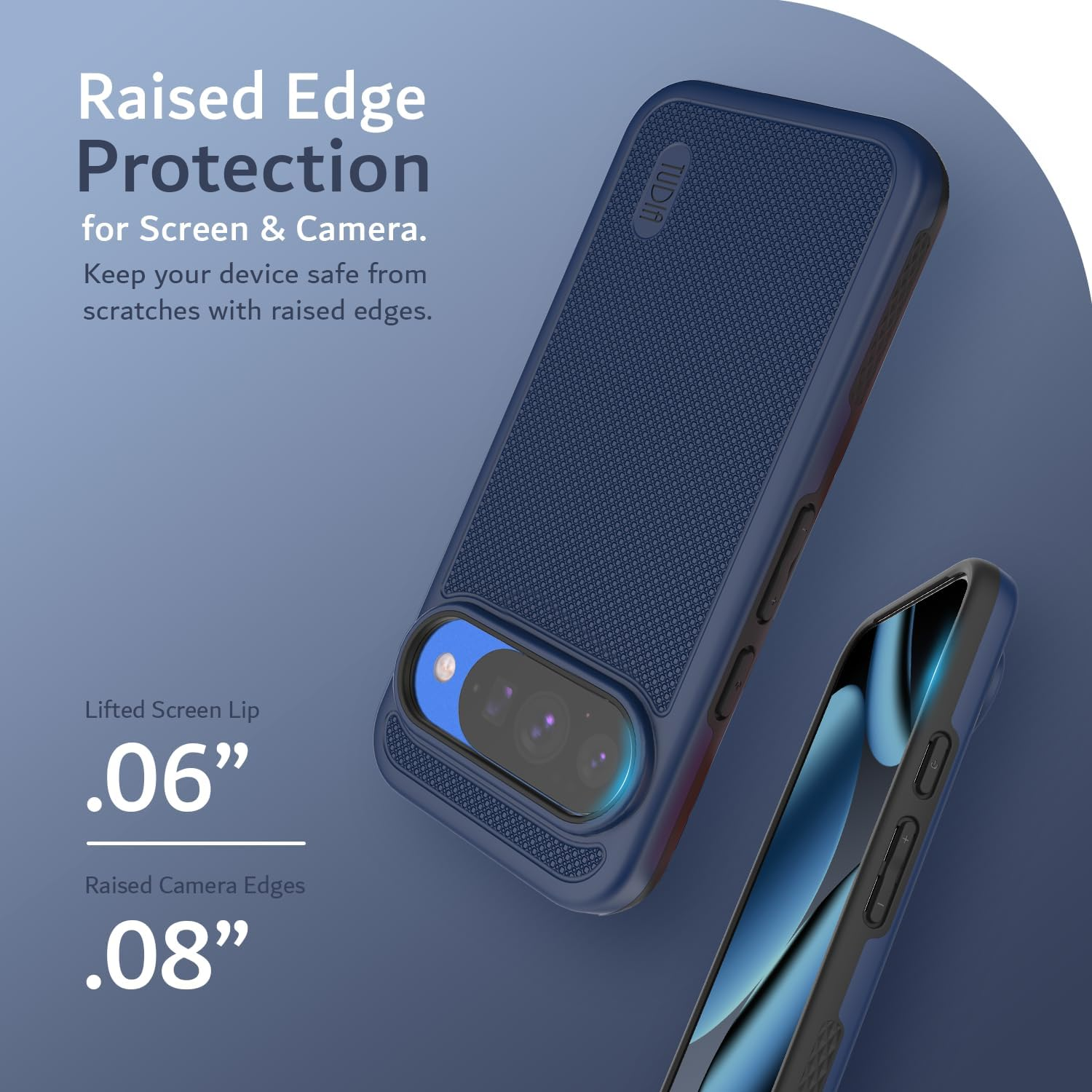TUDIA Mergegrip for Google Pixel 10 & Pixel 10 Pro Case (2025) &ndash; [Military Grade Drop Tested] Dual-Layer Rugged Slim Shockproof Heavy Duty Protective Phone Cases (Indigo Blue, Basic) image number 6