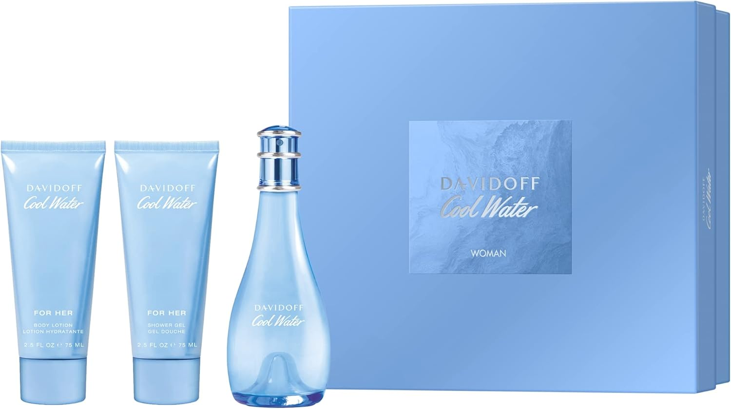Davidoff Women'S 3-Pc. Cool Water Woman Eau De Toilette Festive Gift Set image number 1