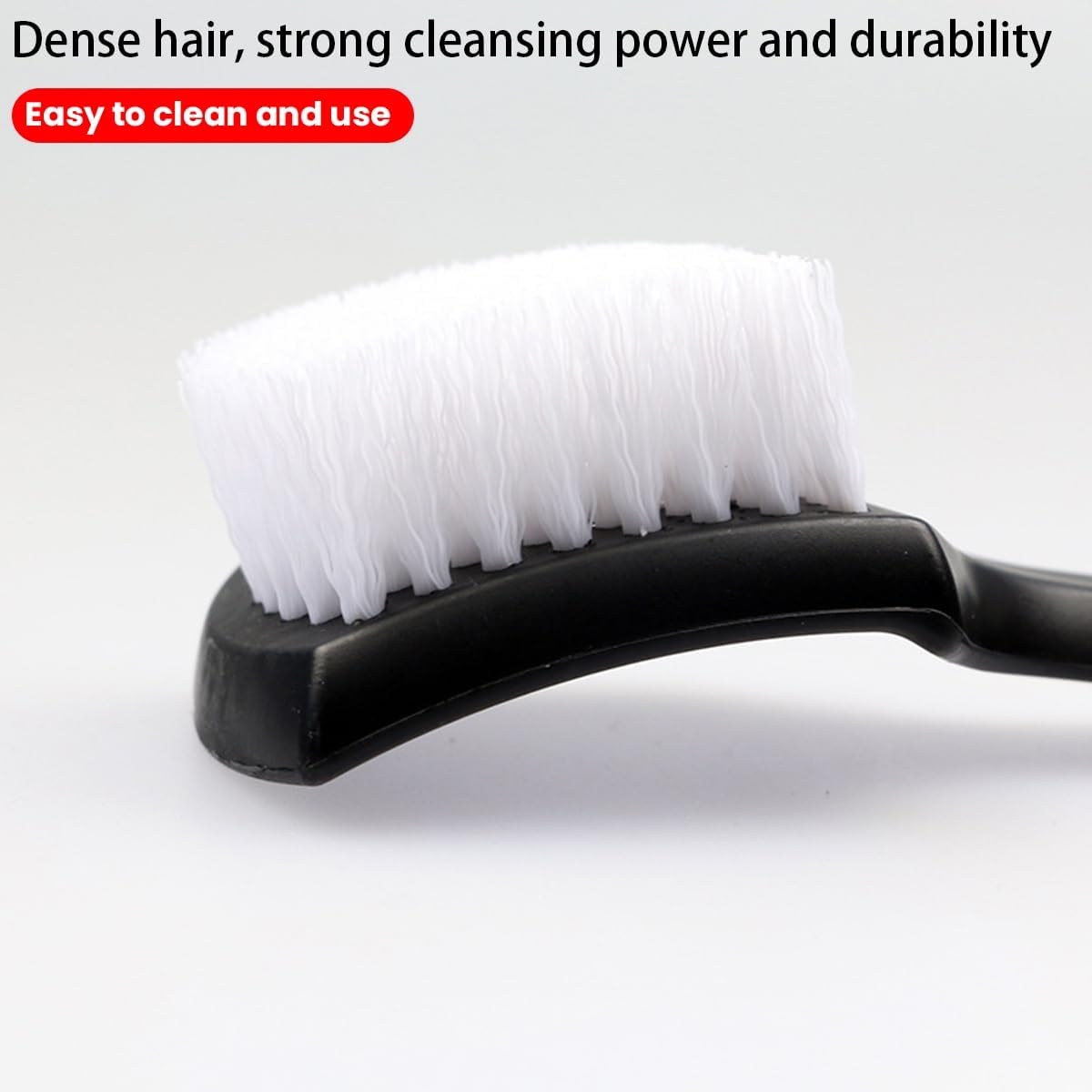 JNNJ Pack of 2 Wheel Rim Brush, Non-Slip Grips Tyre Brush, Car Care Tyre Brush, Car Wheel Cleaning Brush, Rim Cleaner Brush for Motorcycle, Bicycle (White)